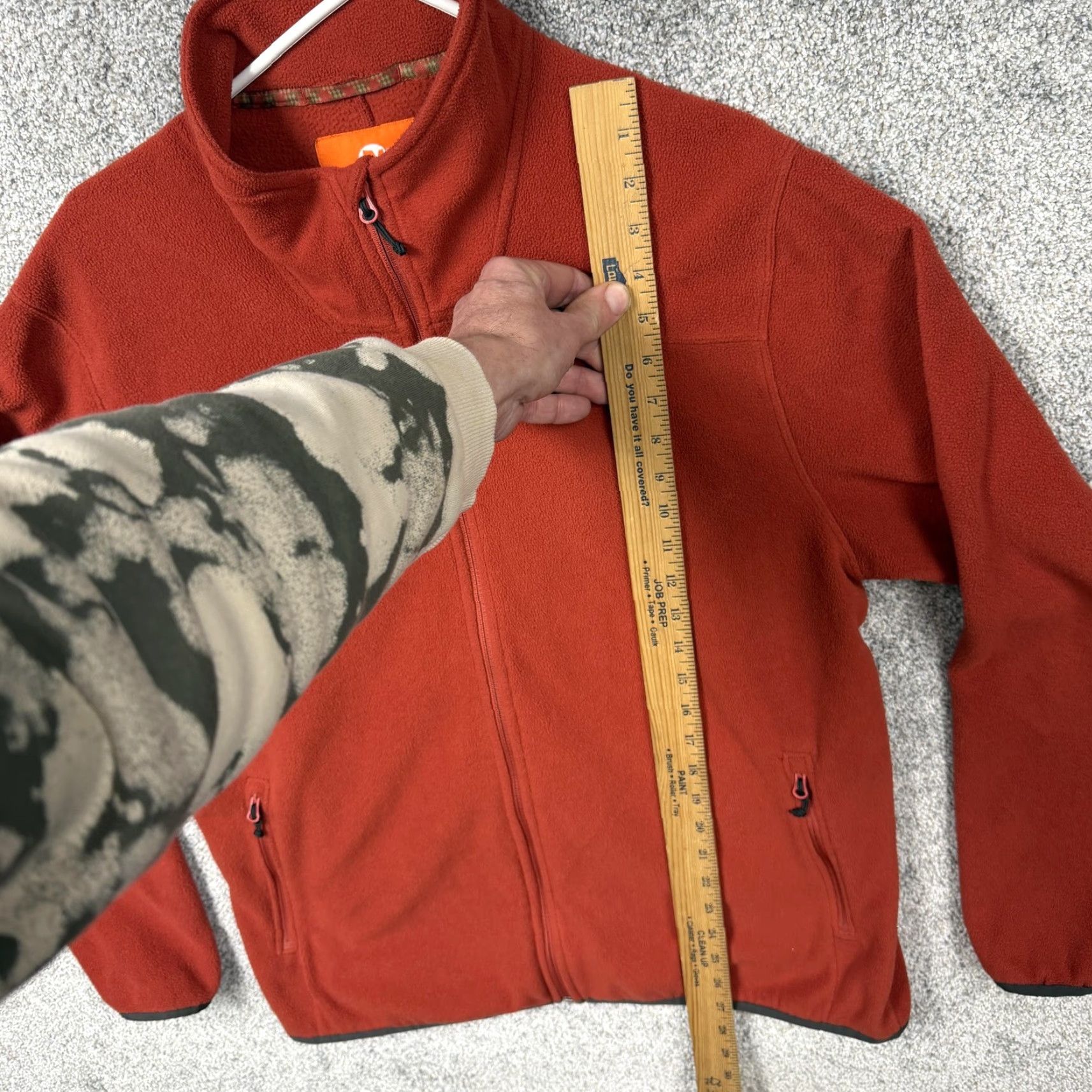 Merrell Merrell Fleece Jacket Mens XL Orange Full Zip Thermal Hiking Outdoor Gorpcore Size US XL / EU 56 / 4 - 2 Thumbnail