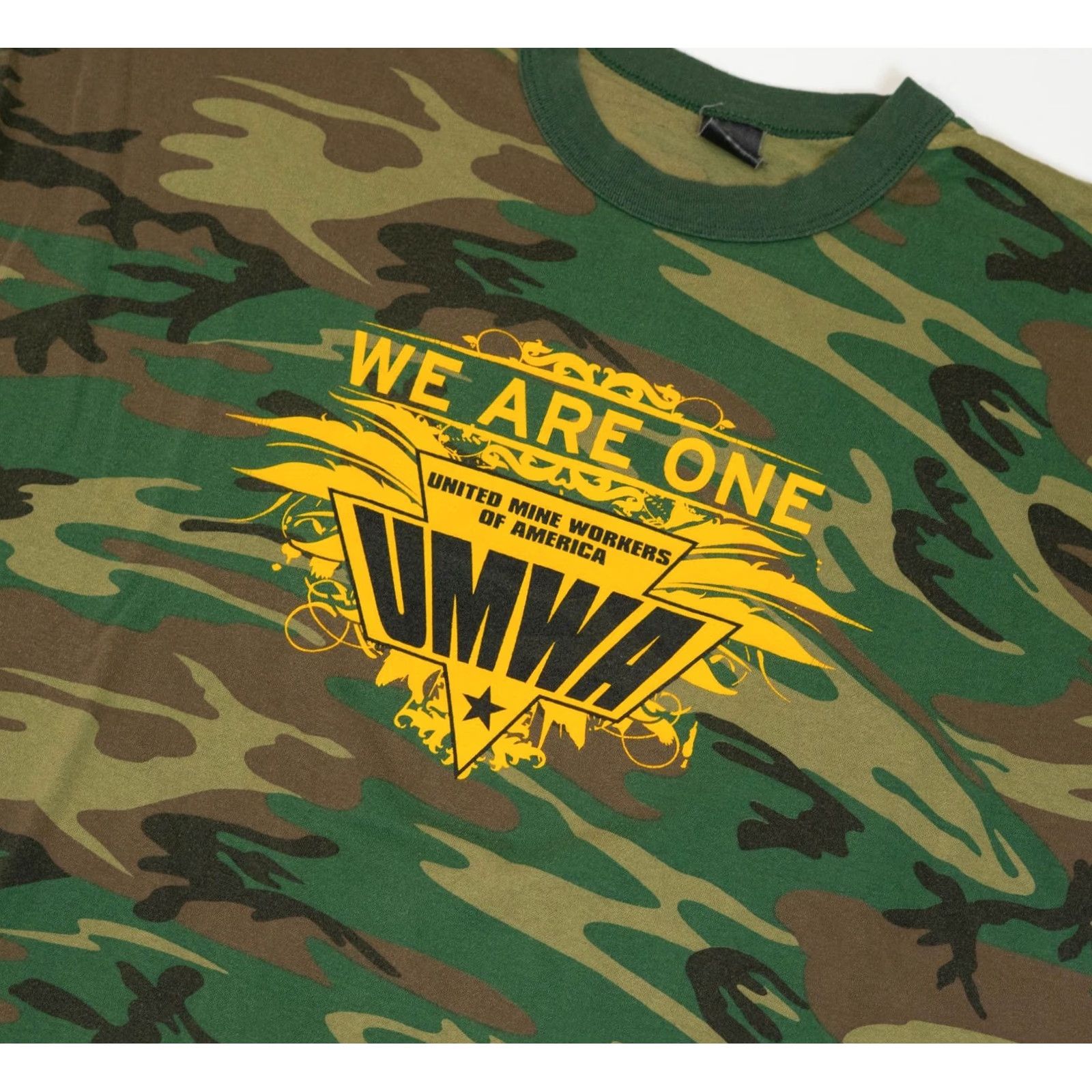 Coal VINTAGE UMWA Shirt Men 3XL Camo United Mine Worker America Coal 80s MADE USA Shirt Mens 3XL Camouflage United States American Union 80s VTG" Size US XXL / EU 58 / 5 - 3 Thumbnail