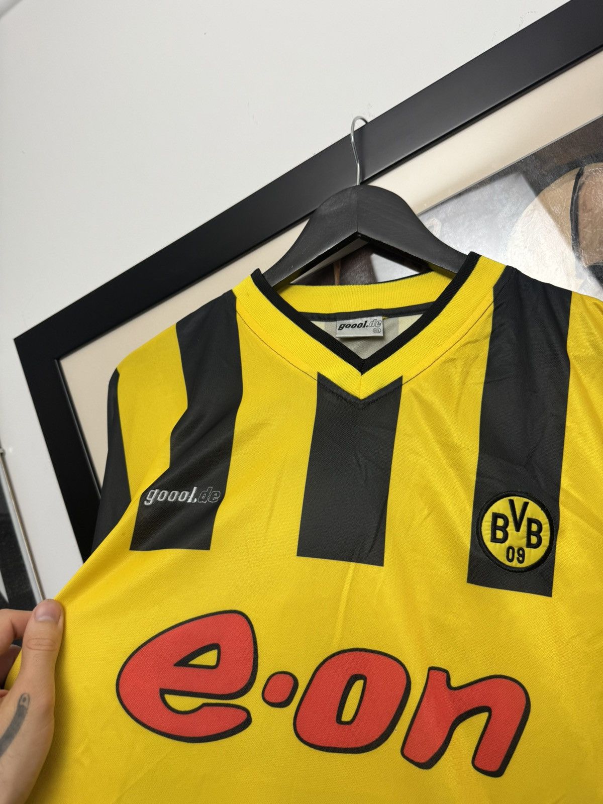 Vintage BORUSSIA DORTMUND JERSEY GOOOL.DE SOCCER FOOTBALL SPORT LS Size US XXL / EU 58 / 5 - 4 Thumbnail