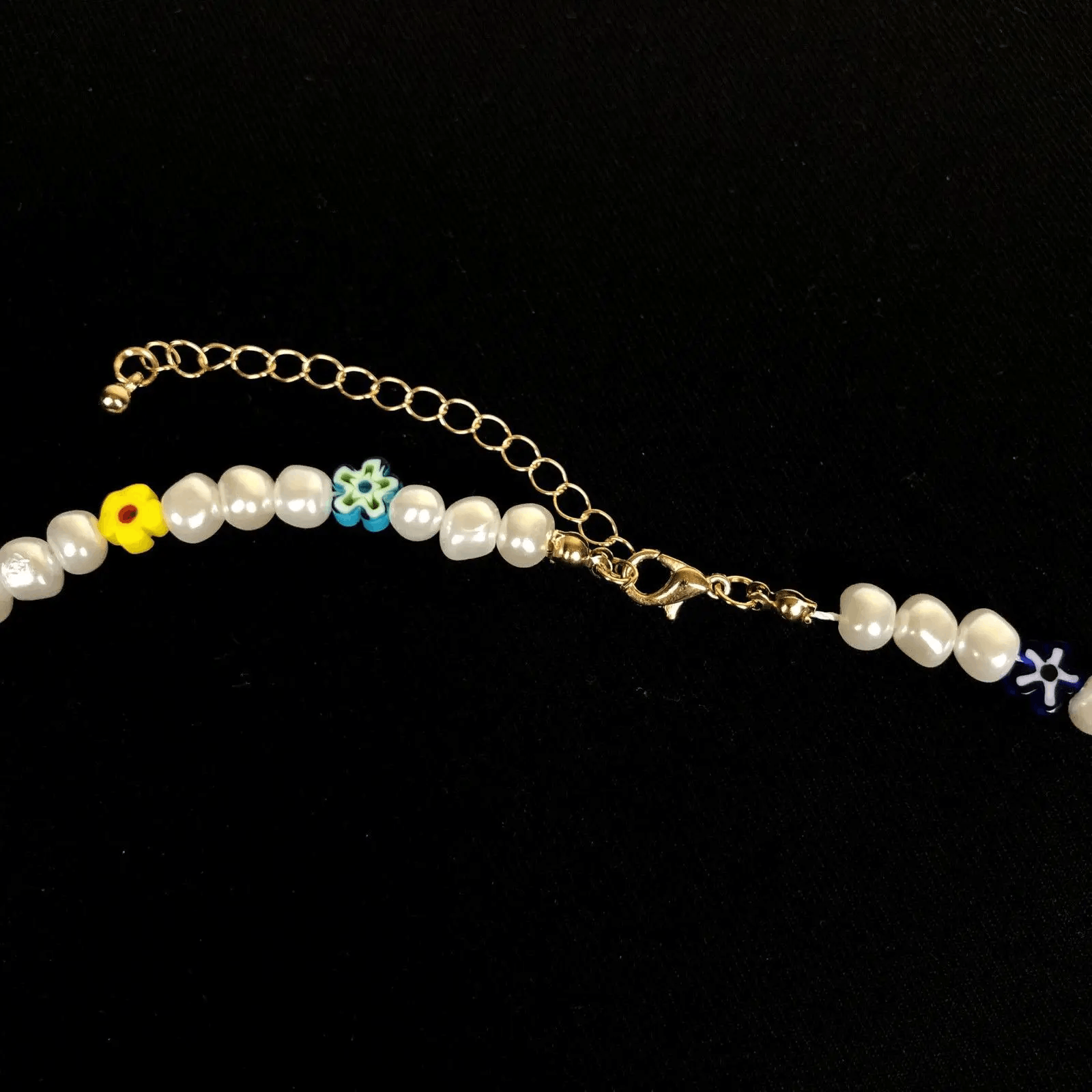 Jewelry Pearl Choker Flower Necklace Y2K Fashion Size ONE SIZE - 7 Thumbnail