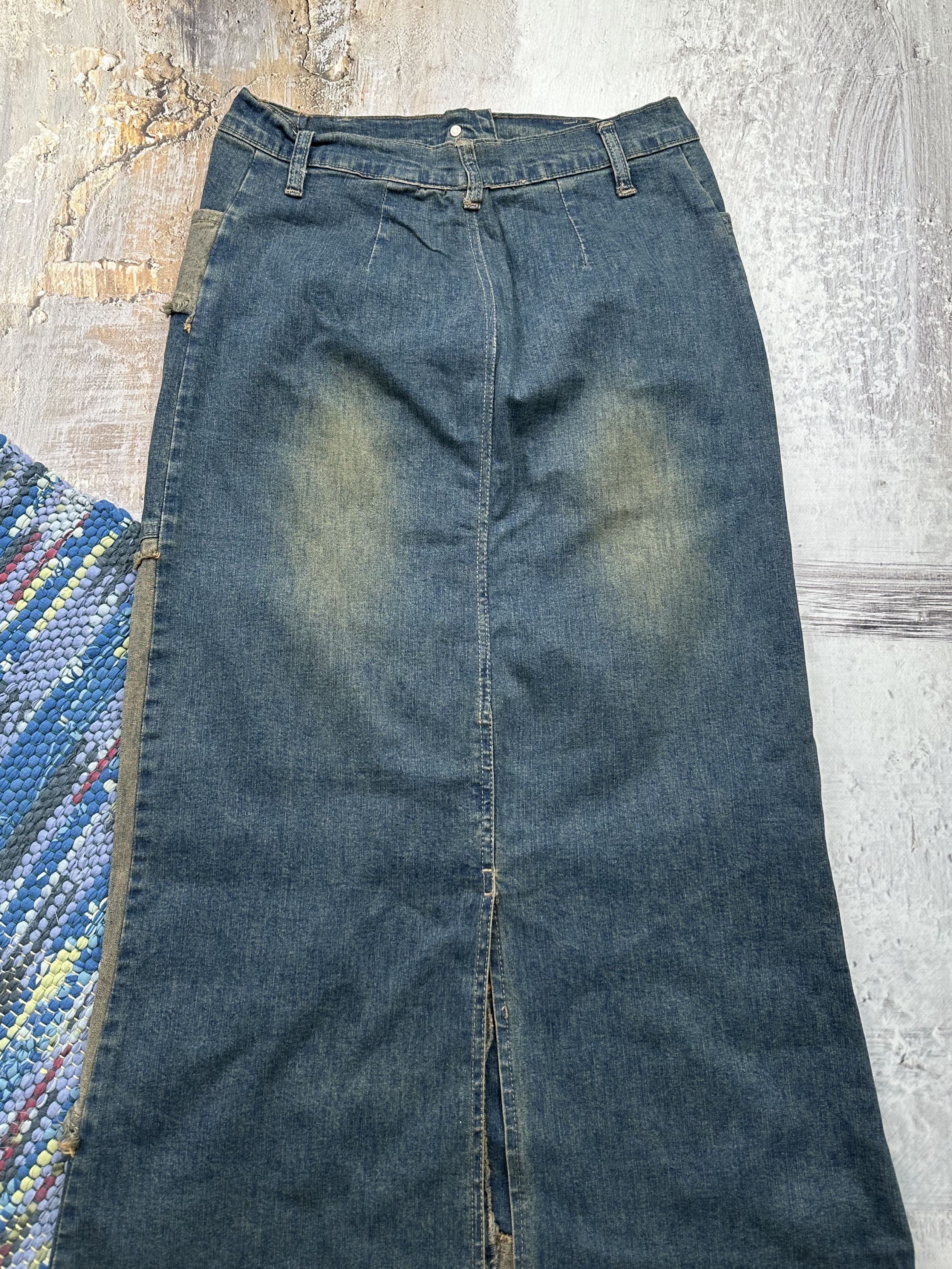 Japanese Brand Vintage Faded Maxi Skirt A504(369) Size 27" / US 4 / IT 40 - 7 Thumbnail