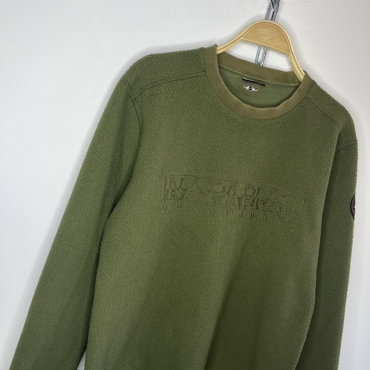 Napapijri × Vintage Napapijri Fleece Red Big logo Sweatshirt Crewneck Jacket Size US M / EU 48-50 / 2 - 3 Thumbnail