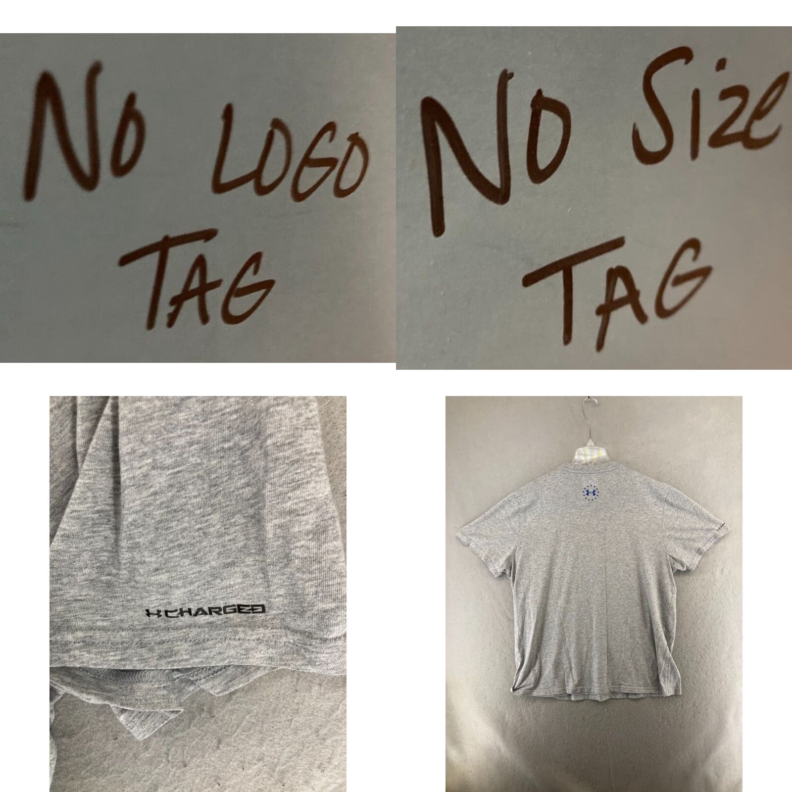 Under Armour Under Armour Mens TShirt XL Gray American Flag Logo Athletic Size US XL / EU 56 / 4 - 8 Thumbnail