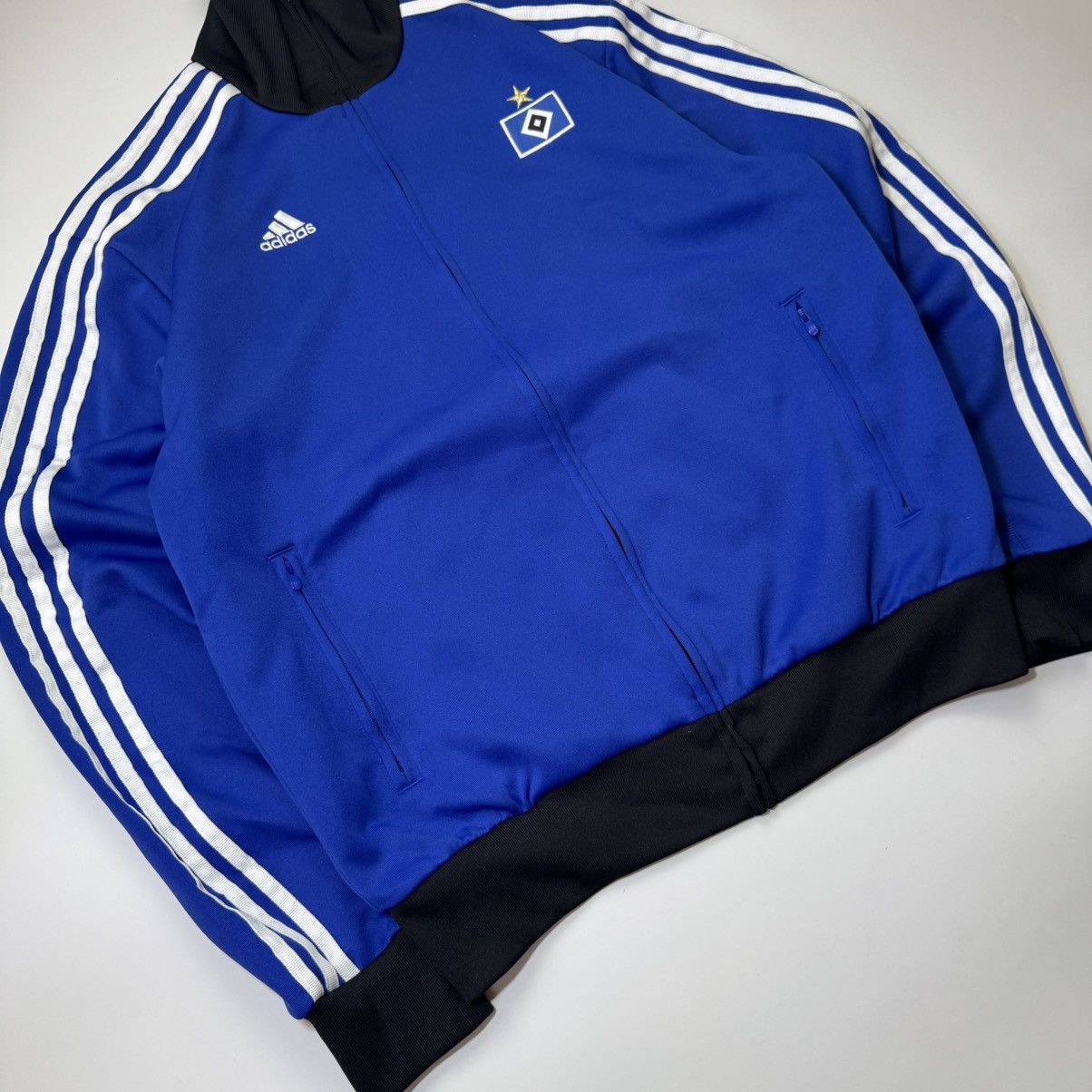 Adidas Vintage Adidas Hamburg Football Track Jacket Size US L / EU 52-54 / 3 - 4 Thumbnail