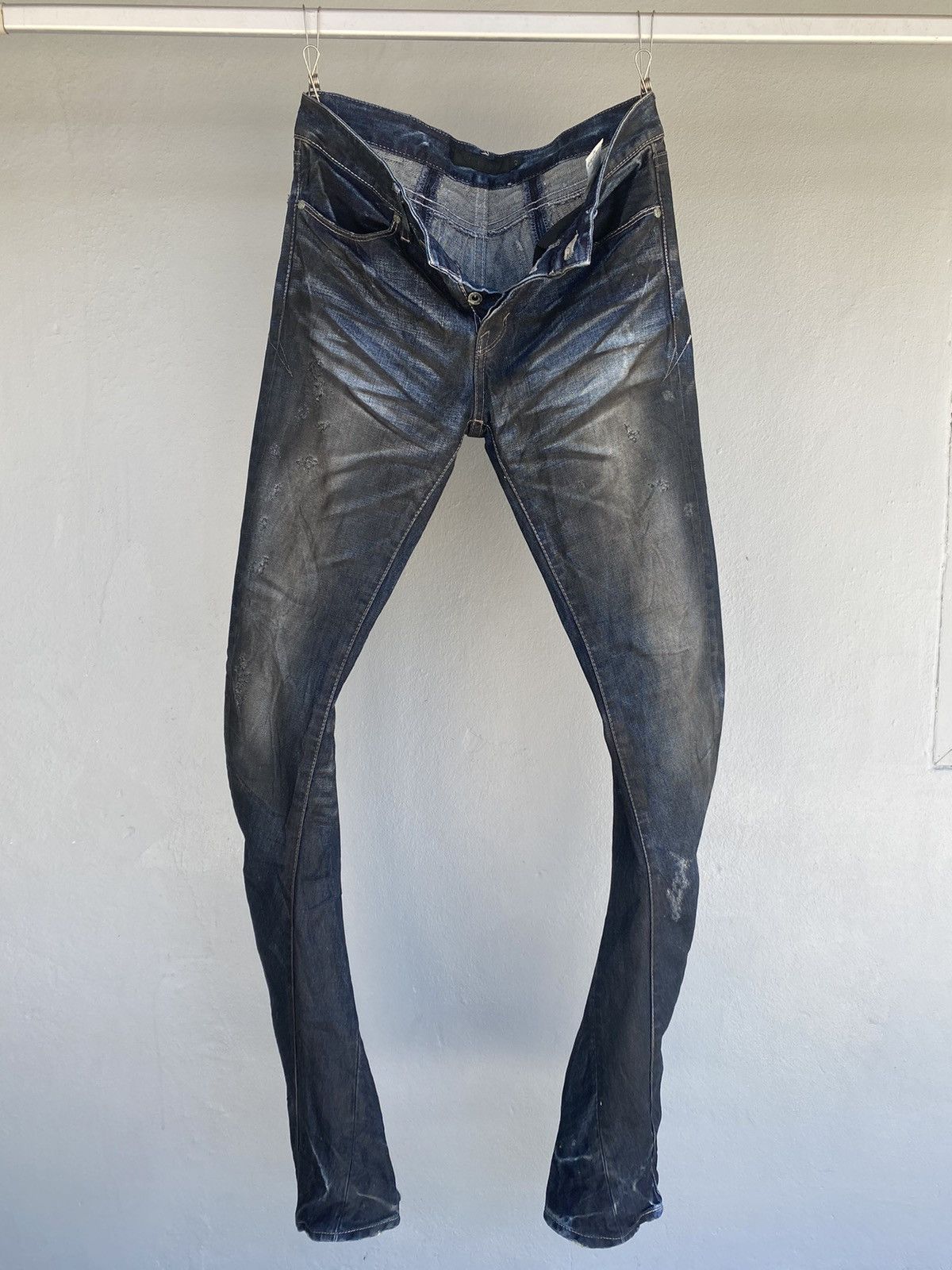 パンツ archive FUGA waxed skinny denim y2k archive FUGA waxed skinny denim y2k