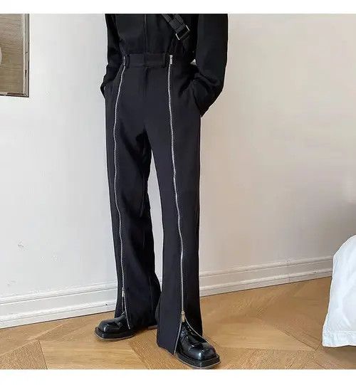 Zipper Men's Straight Pants