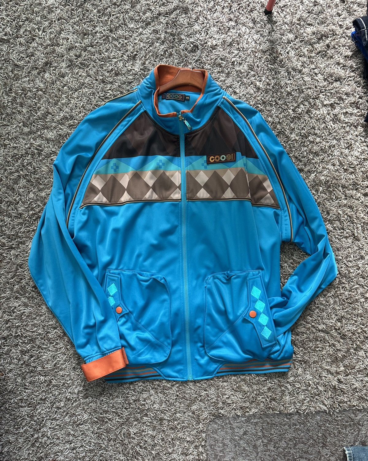 Coogi COOGI blue+brown track jacket Size US XXL / EU 58 / 5 - 1 Thumbnail