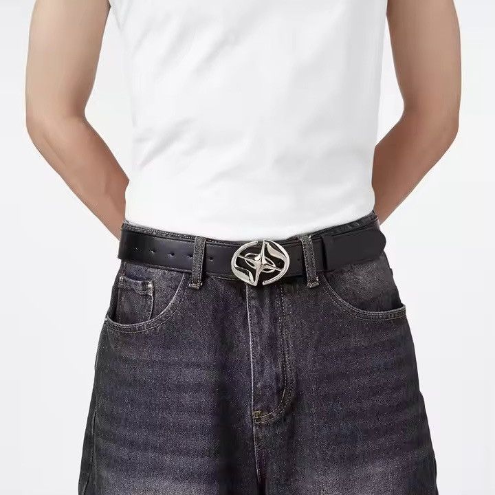 Other Black Casual Punk Comet Buckle Denim Jeans Belt Size ONE SIZE - 5 Thumbnail