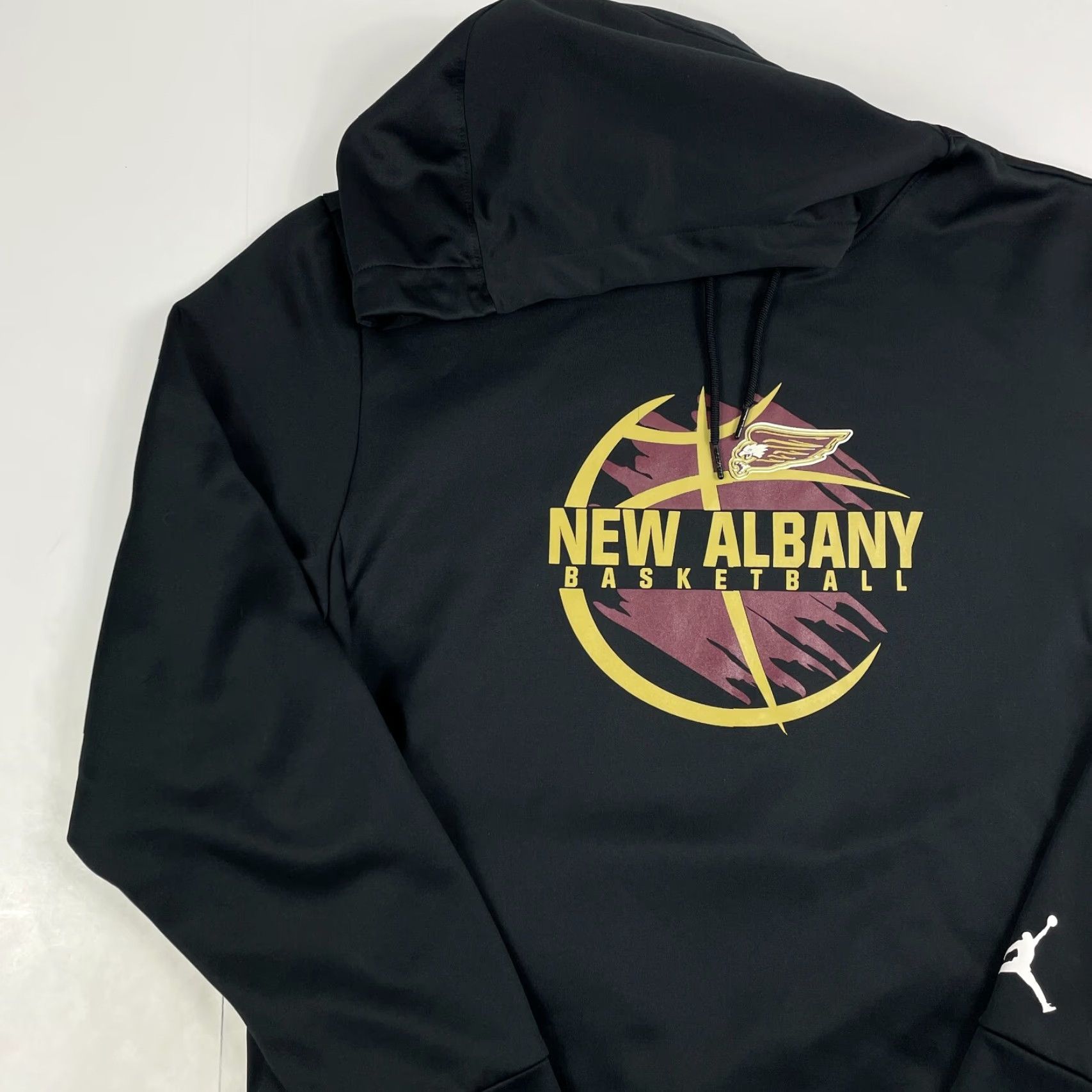 Jordan Brand Jordan Hoodie Mens Extra Large Black Pullover Fleece Lined New Albany Basketball Size US XL / EU 56 / 4 - 2 Thumbnail