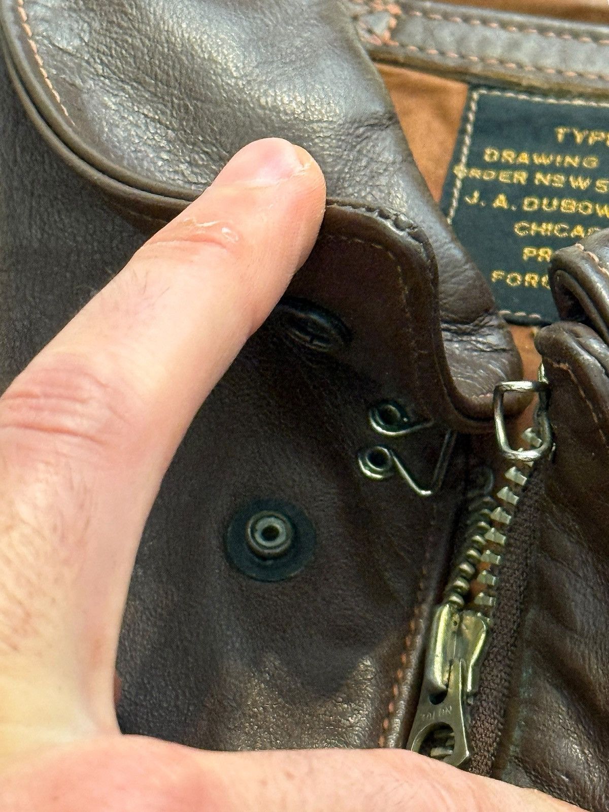 Other LOST WORLDS Painted Dubow A-2 Horse Leather Flight Jacket Size US L / EU 52-54 / 3 - 10 Thumbnail
