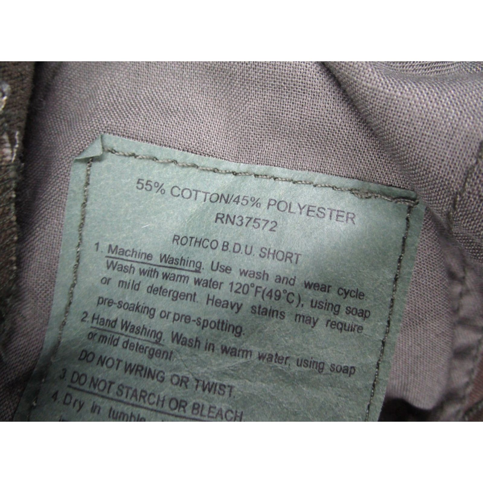 Rothco Rothco Shorts Mens 31 Green Woodland Camo Canvas Cargo BDU 10" Cotton Workwear 90s Army Mens Size US 31 - 6 Thumbnail