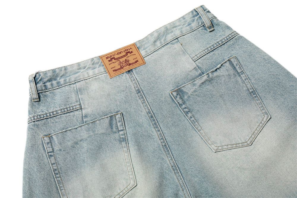 Japanese Brand × Jean Men's high street punk distressed washed denim shorts Size US 32 / EU 48 - 6 Thumbnail