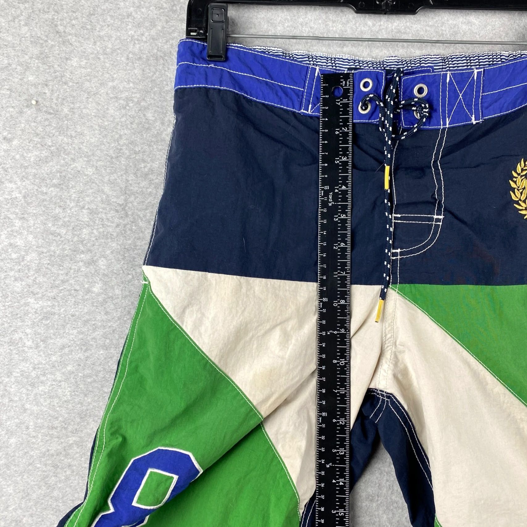 Tommy Hilfiger Tommy Hilfiger Board Shorts Mens Small S Multicolor Stretch Waist Lined Surf Colorblock Beach Swim Bottoms Mens Size US 29 - 6 Thumbnail
