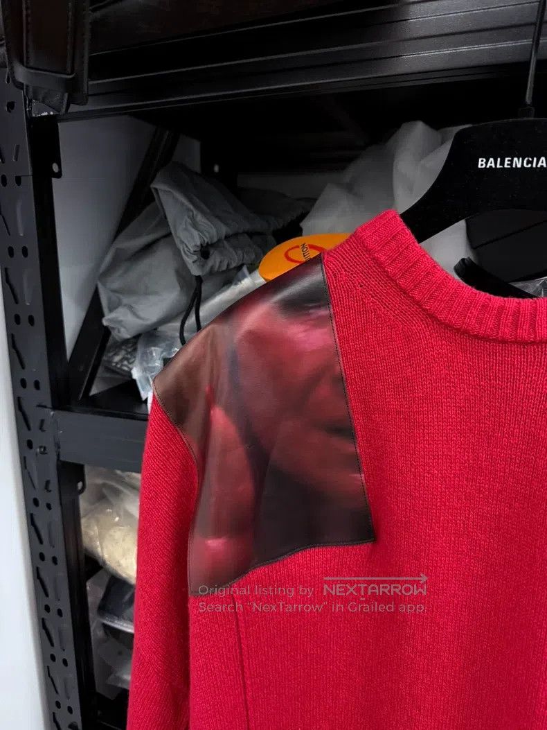 Raf Simons Raf Simons Red velvet season wool patch sweater Size US XS / EU 42 / 0 - 2 Thumbnail