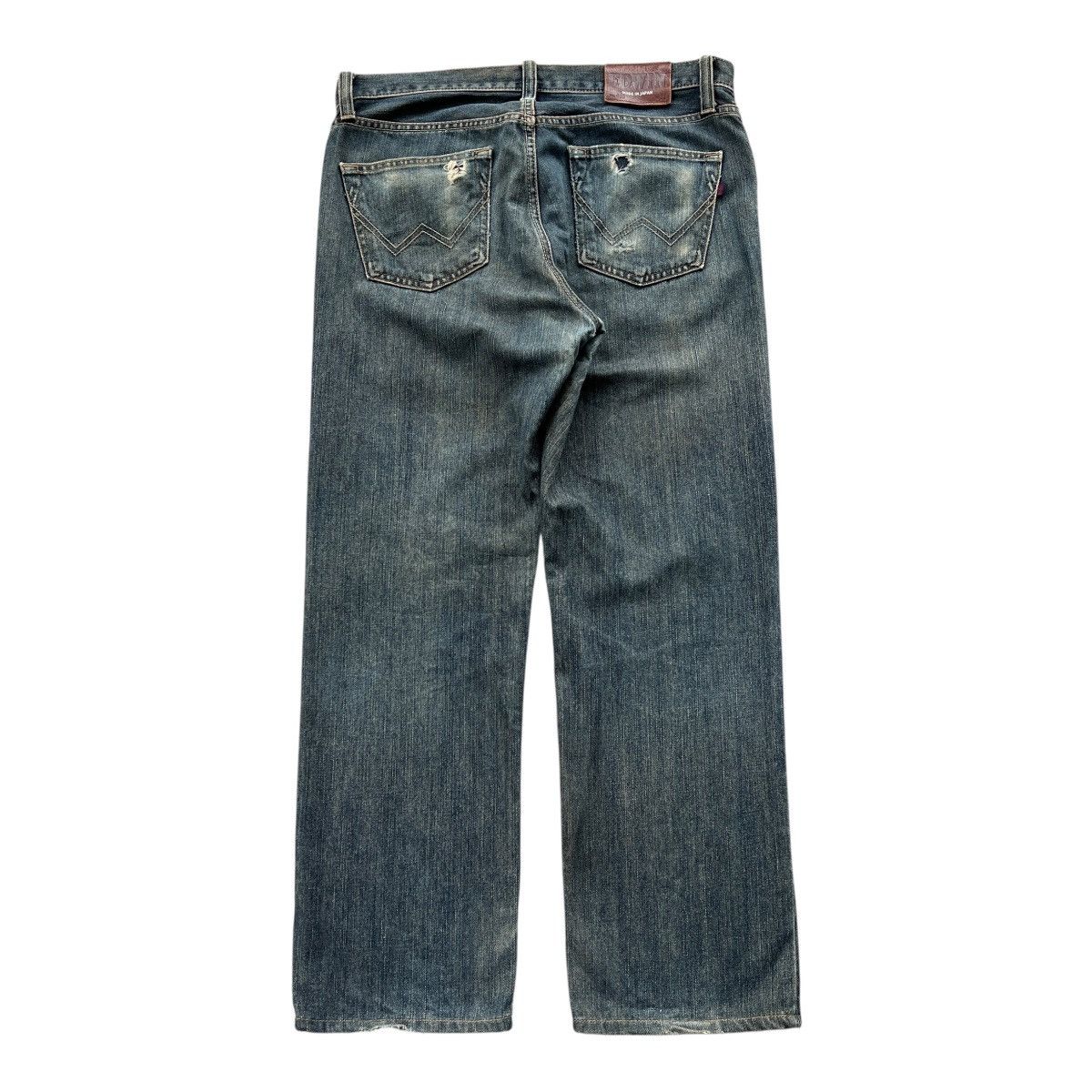 Edwin × Japanese Brand Vintage Japan Edwin 403 Mud Wash Distress Style Jeans Size US 33 - 8 Thumbnail