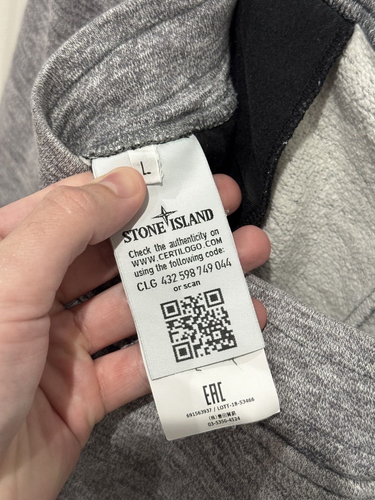 Stone Island Stone Island Grey Patch Program Sweatpants Size L fits 32-36 Size US 34 / EU 50 - 11 Thumbnail