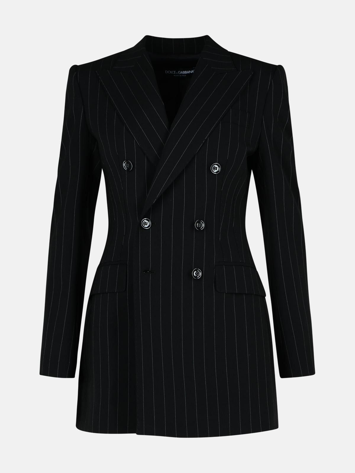 Dolce & Gabbana o1s22i1n0225 Double-breasted Jacket in Black Size L / US 10 / IT 46 - 1 Thumbnail