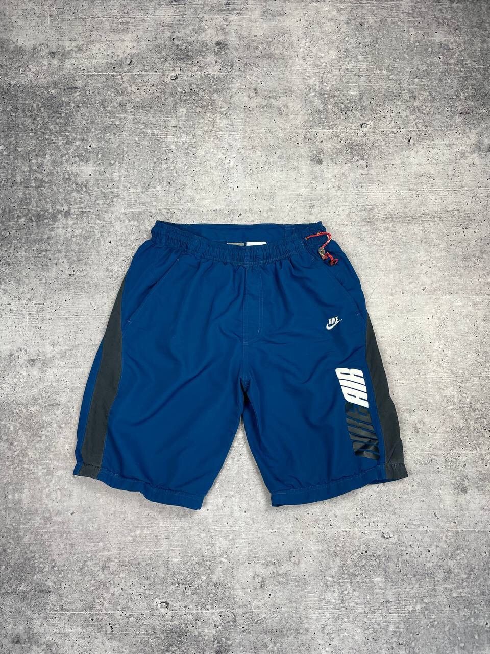 Nike × Vintage Vintage Nike 90’s Y2K Style Big Logo Drill Blue Shorts Size US 30 / EU 46 - 1 Thumbnail