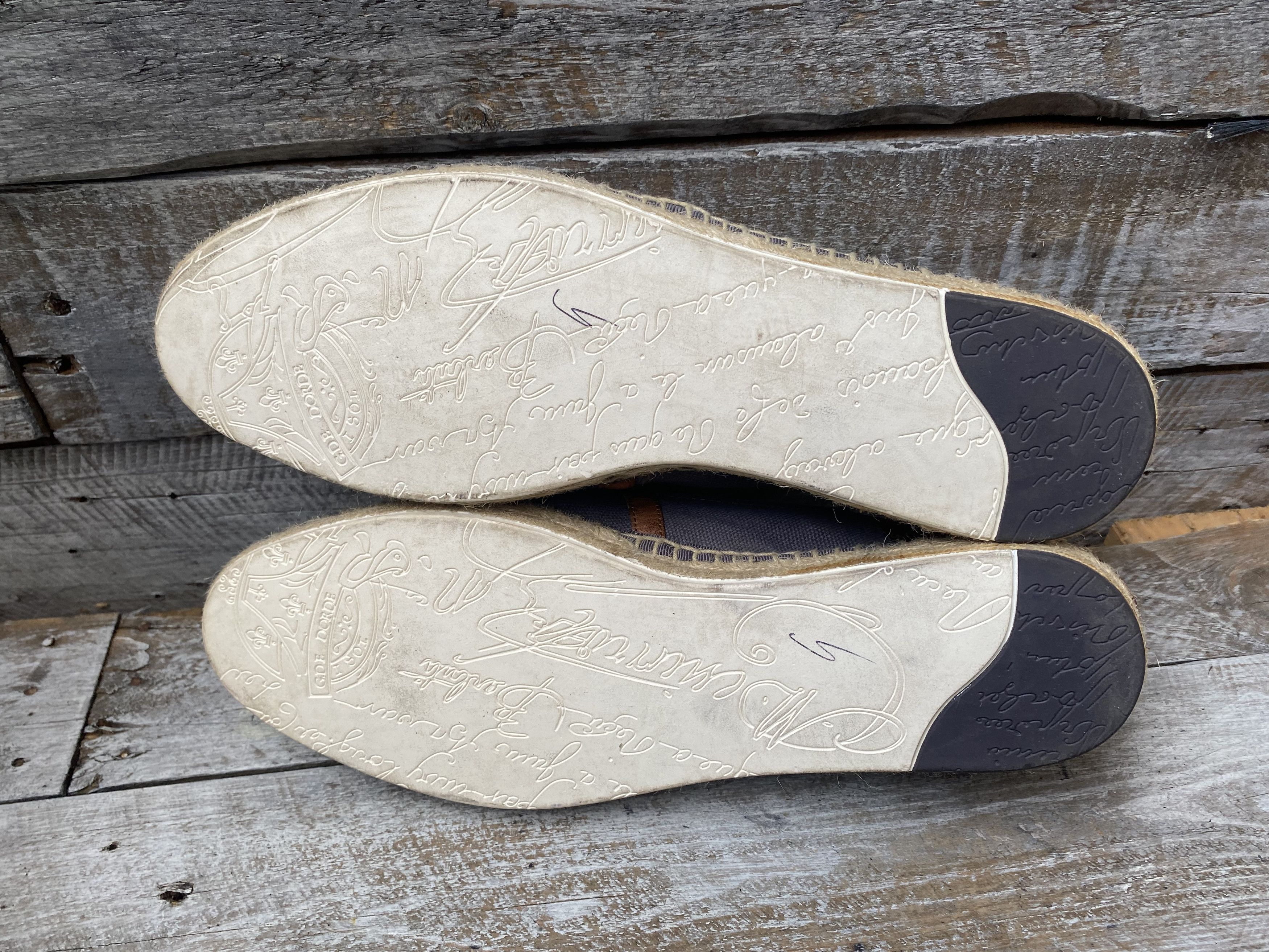 Berluti × Designer Berluti espadrille scritto signature slip on shoes sz 8 Size US 9 / EU 42 - 13 Thumbnail