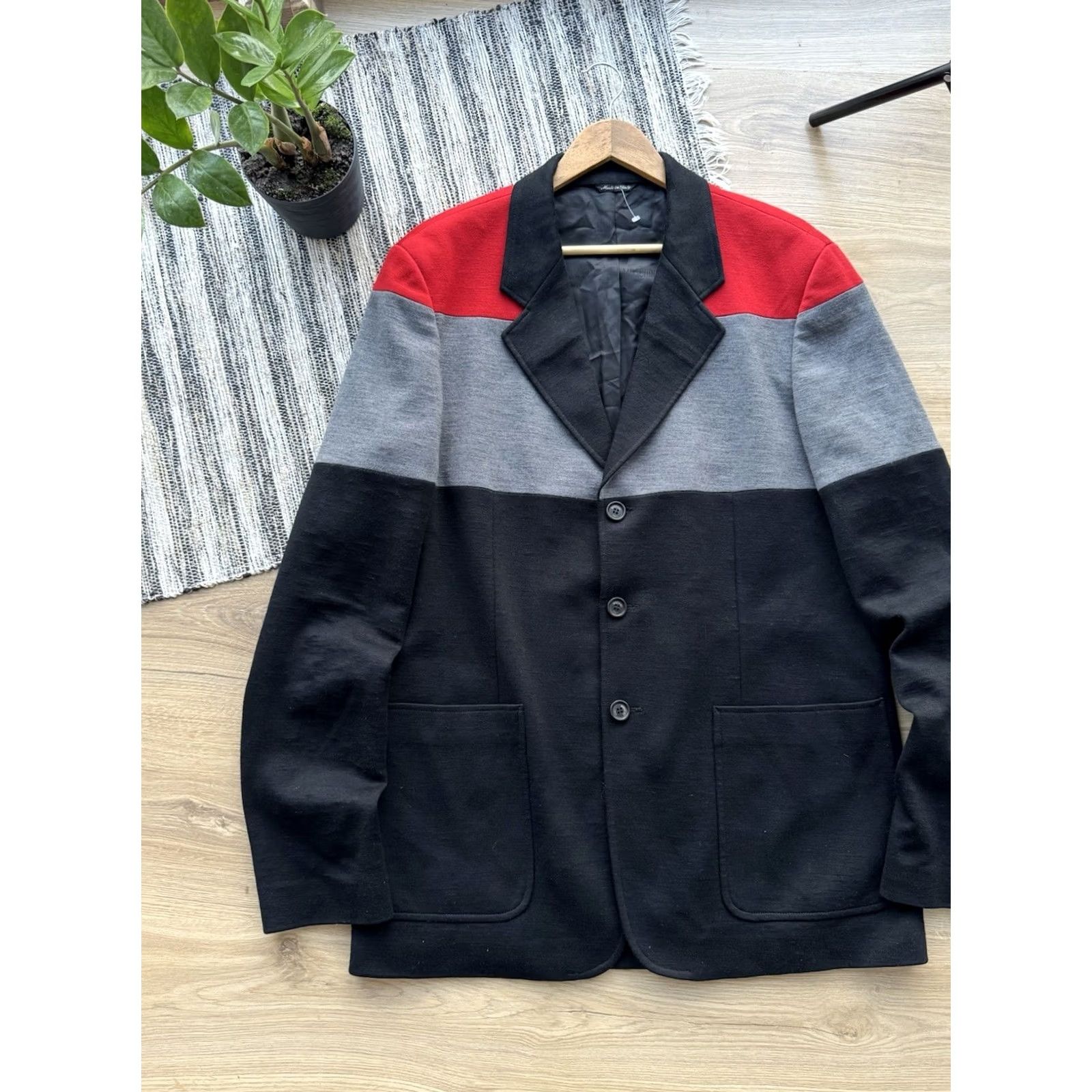 Moschino VINTAGE Moschino Blazer Jacket XL Mens Black City Casual Designer 90s USA Paris Italy Streetwear Formaul 2 Piece Size 46R - 5 Thumbnail