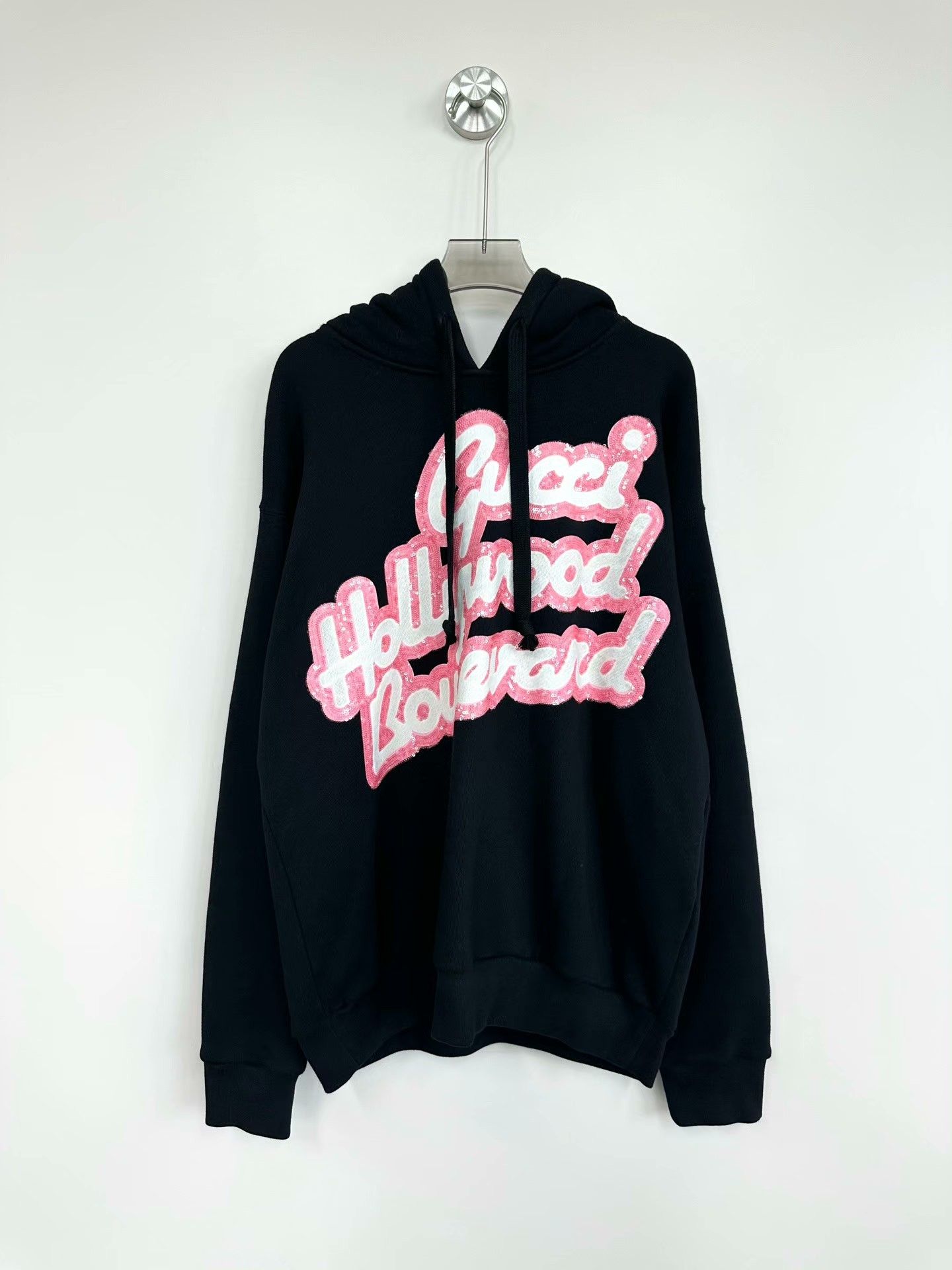 Gucci Gucci Black Sequined Logo Hoodie Size XS / US 0-2 / IT 36-38 - 1 Thumbnail