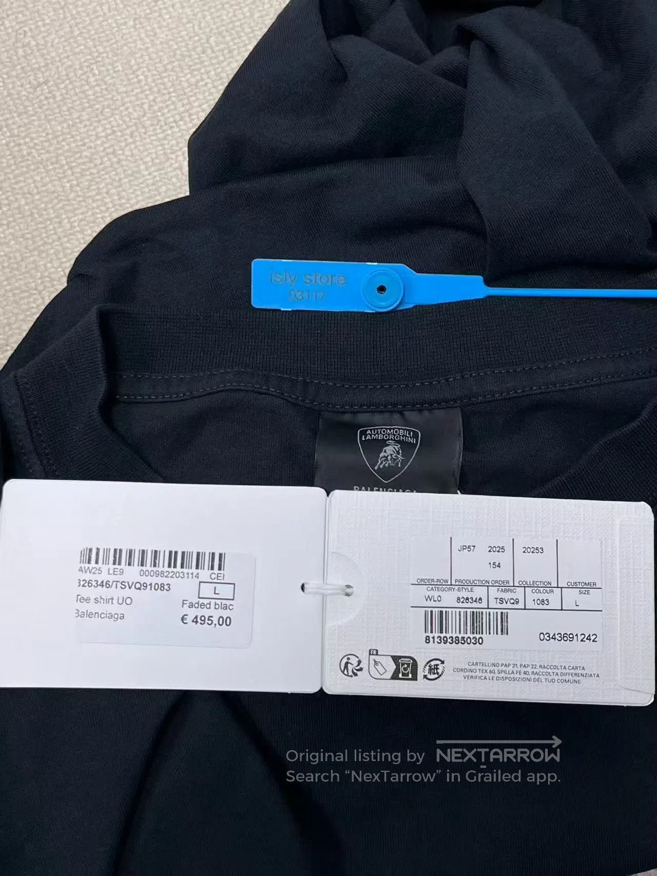 Balenciaga Balenciaga x Lamborghini Car Logo Print T-Shirt. Size US L / EU 52-54 / 3 - 5 Thumbnail
