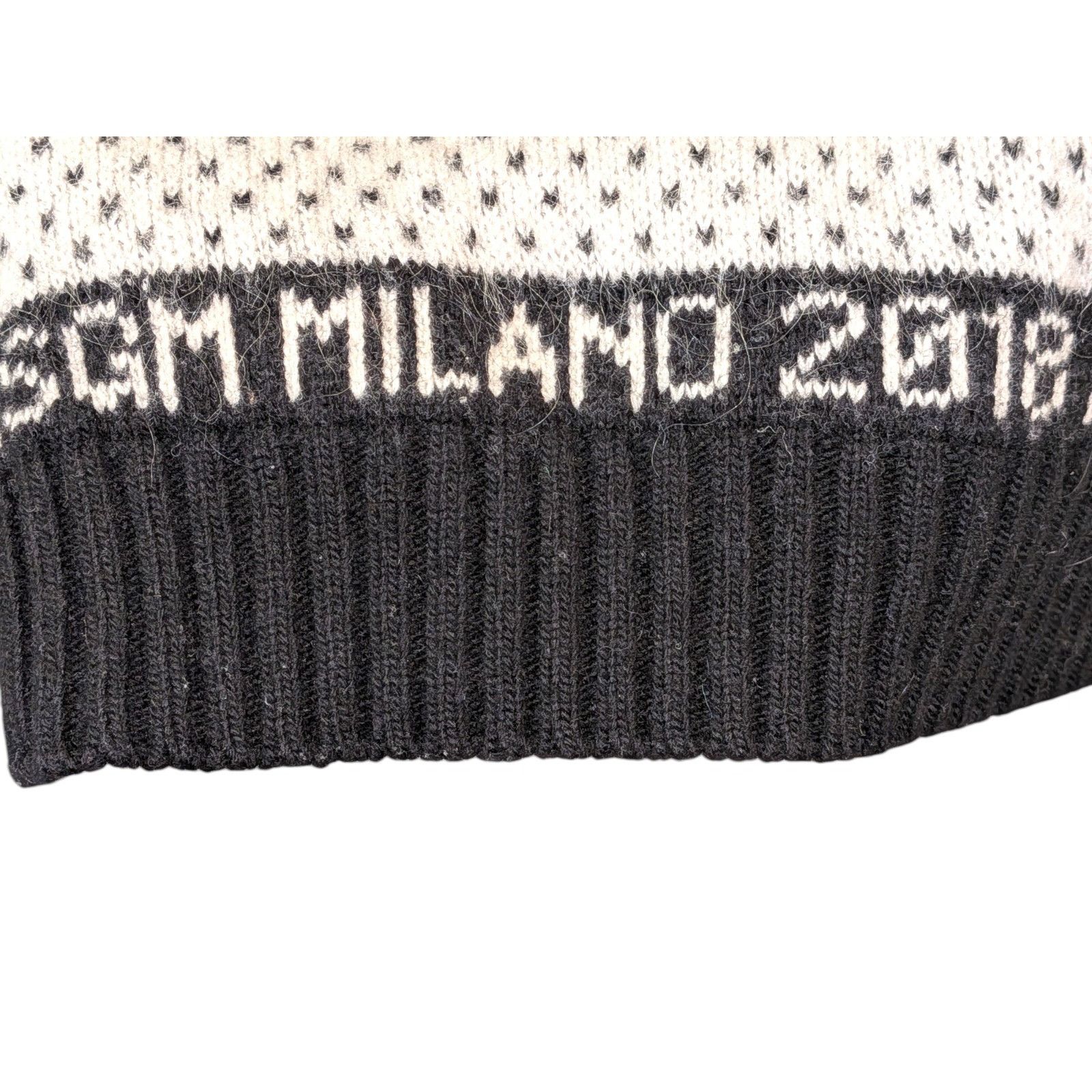 MSGM MSGM Milano 2018 Fair Isle XL Mixed Media Sweater Hoodie Size US XL / EU 56 / 4 - 10 Thumbnail
