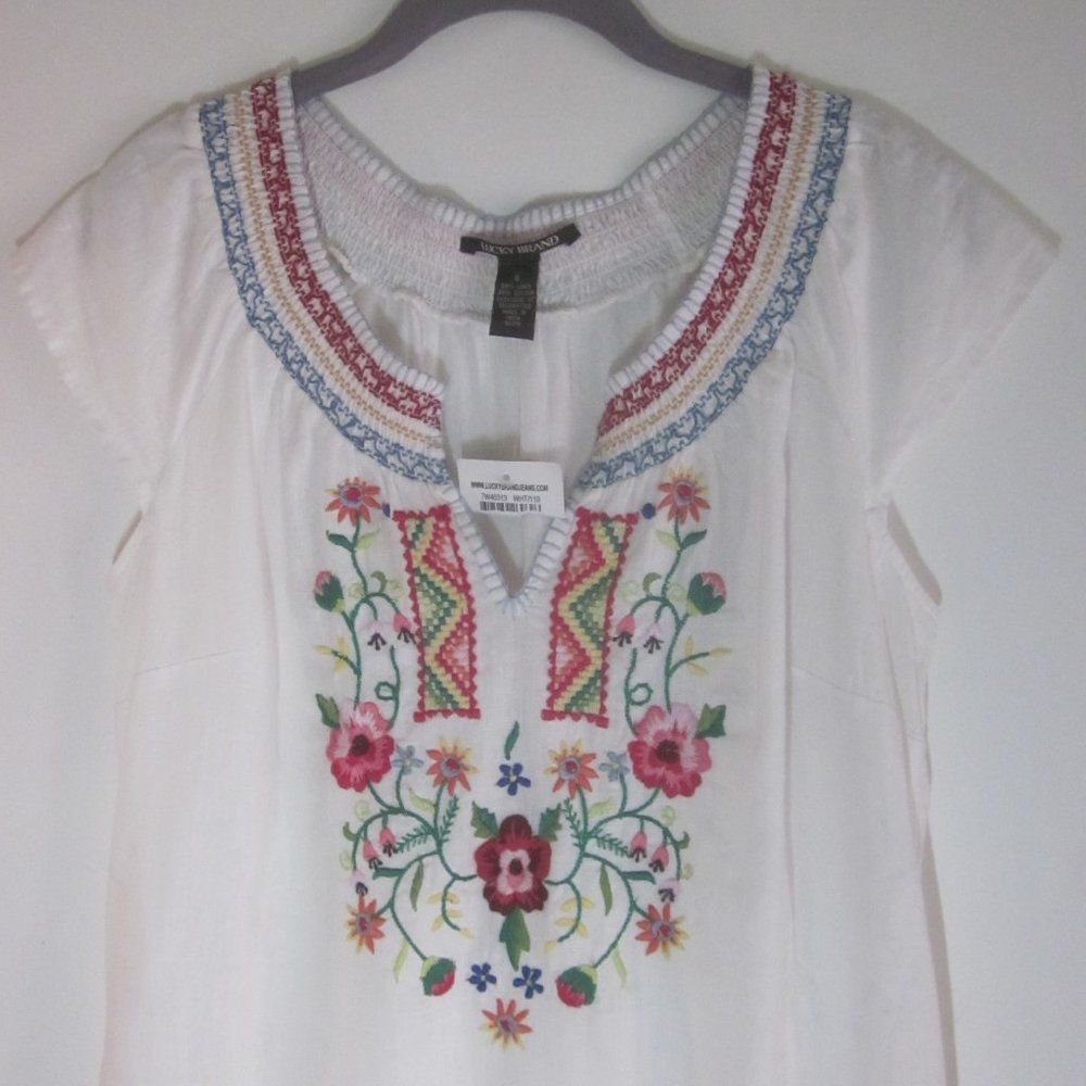 Lucky Brand Vintage Y2K Lucky Brand Size S Shift Embroidered Summer Line Size S / US 4 / IT 40 - 2 Thumbnail