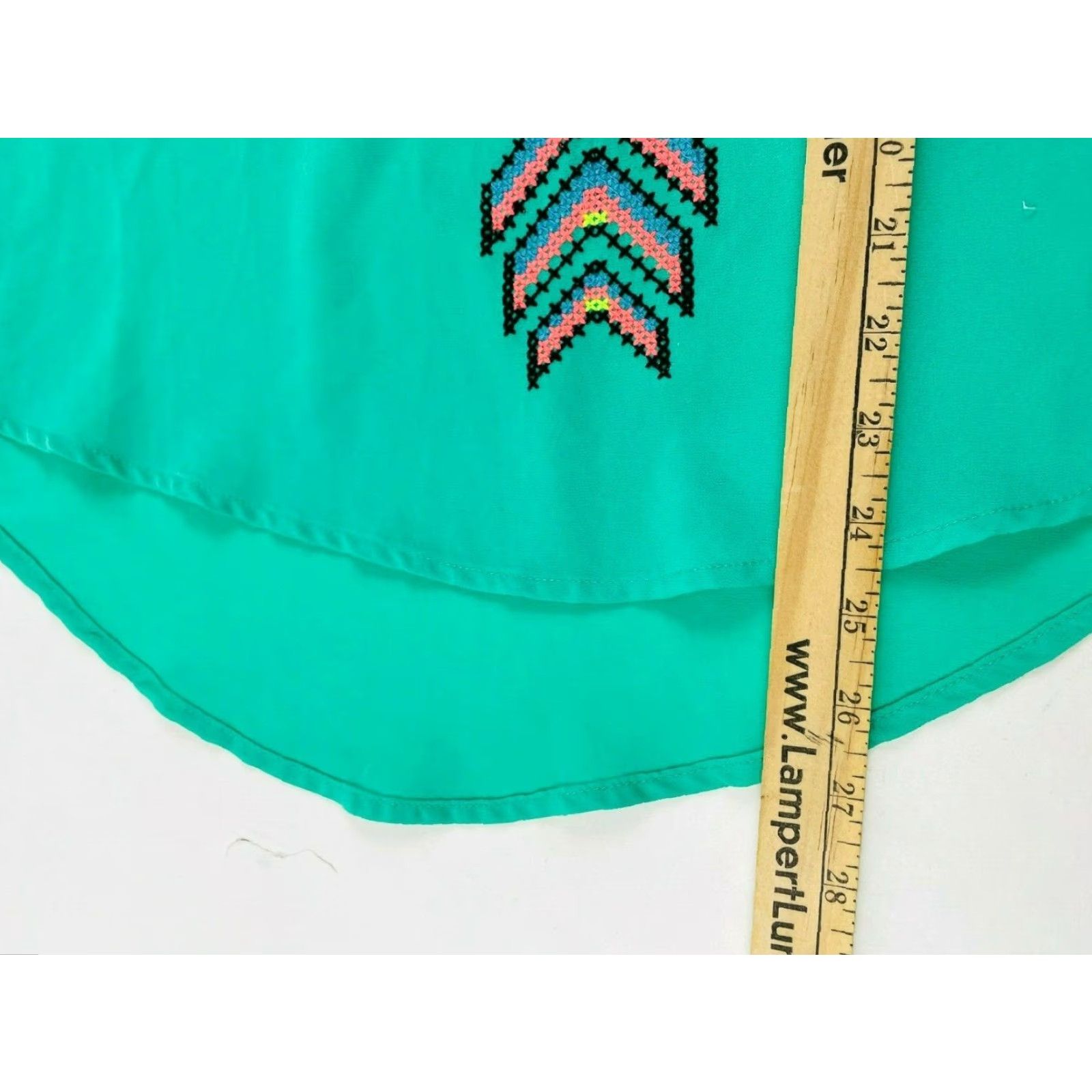 MISA Los Angeles Ya Los Angeles Tank Top Women's S Green Embroidered Aztec Sleeveless Size S / US 4 / IT 40 - 4 Thumbnail