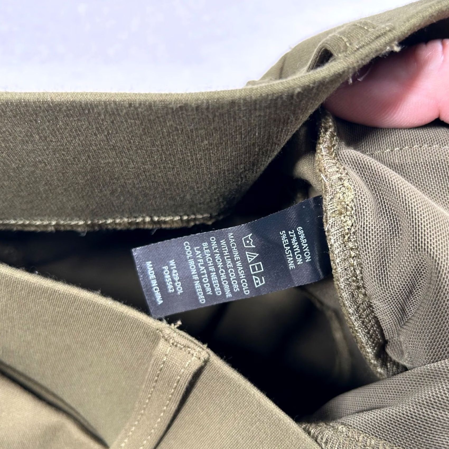 Olive Betabrand Pants Womens L Straight Ponte Olive Peridot Stretch Pockets Size 36" / US 14 / IT 50 - 4 Thumbnail
