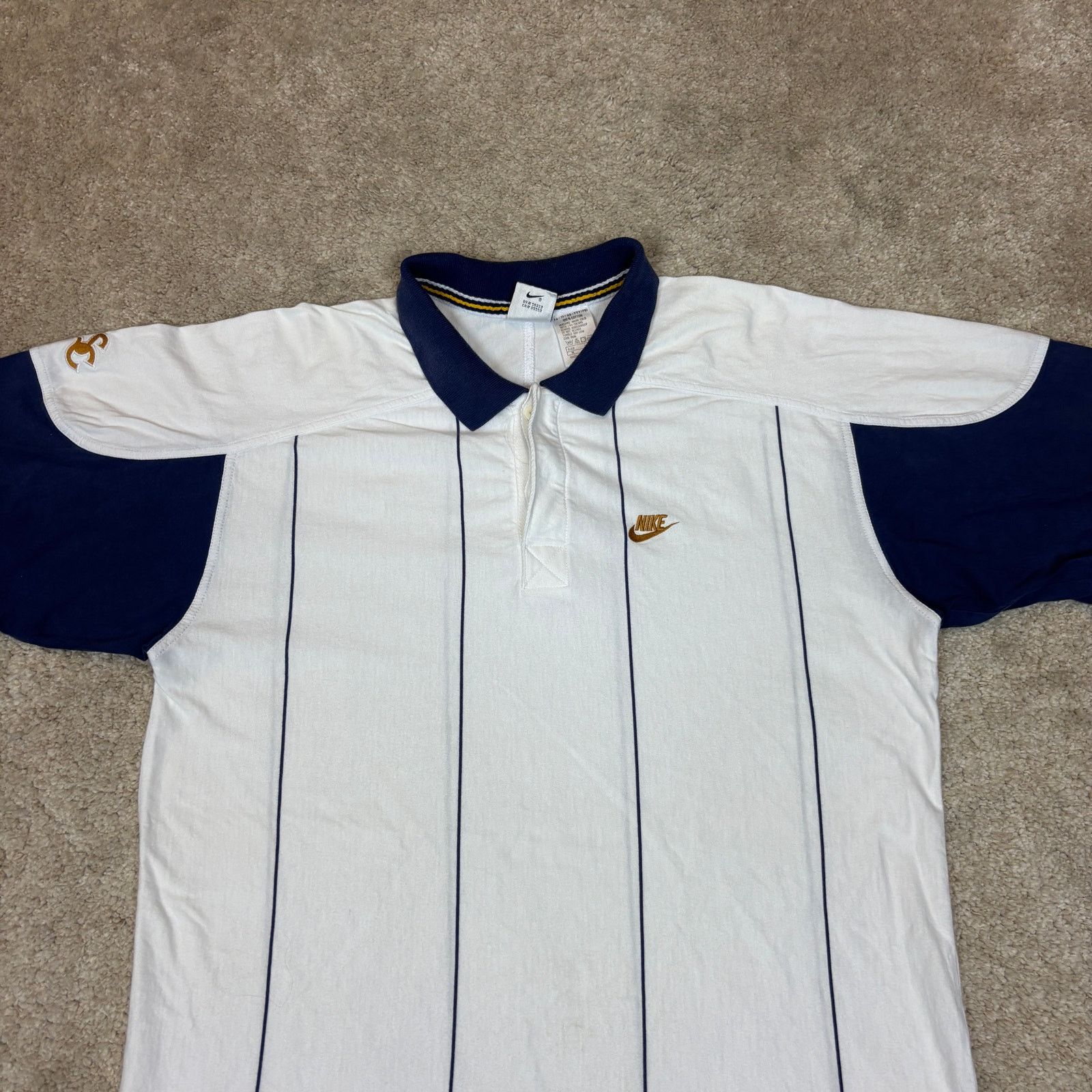 デッドストックNikeナイキsupremecourtヴィンテージ90'sポロ Vintage Nike Supreme Court Polo Tee XL Embroidery Logo 90s