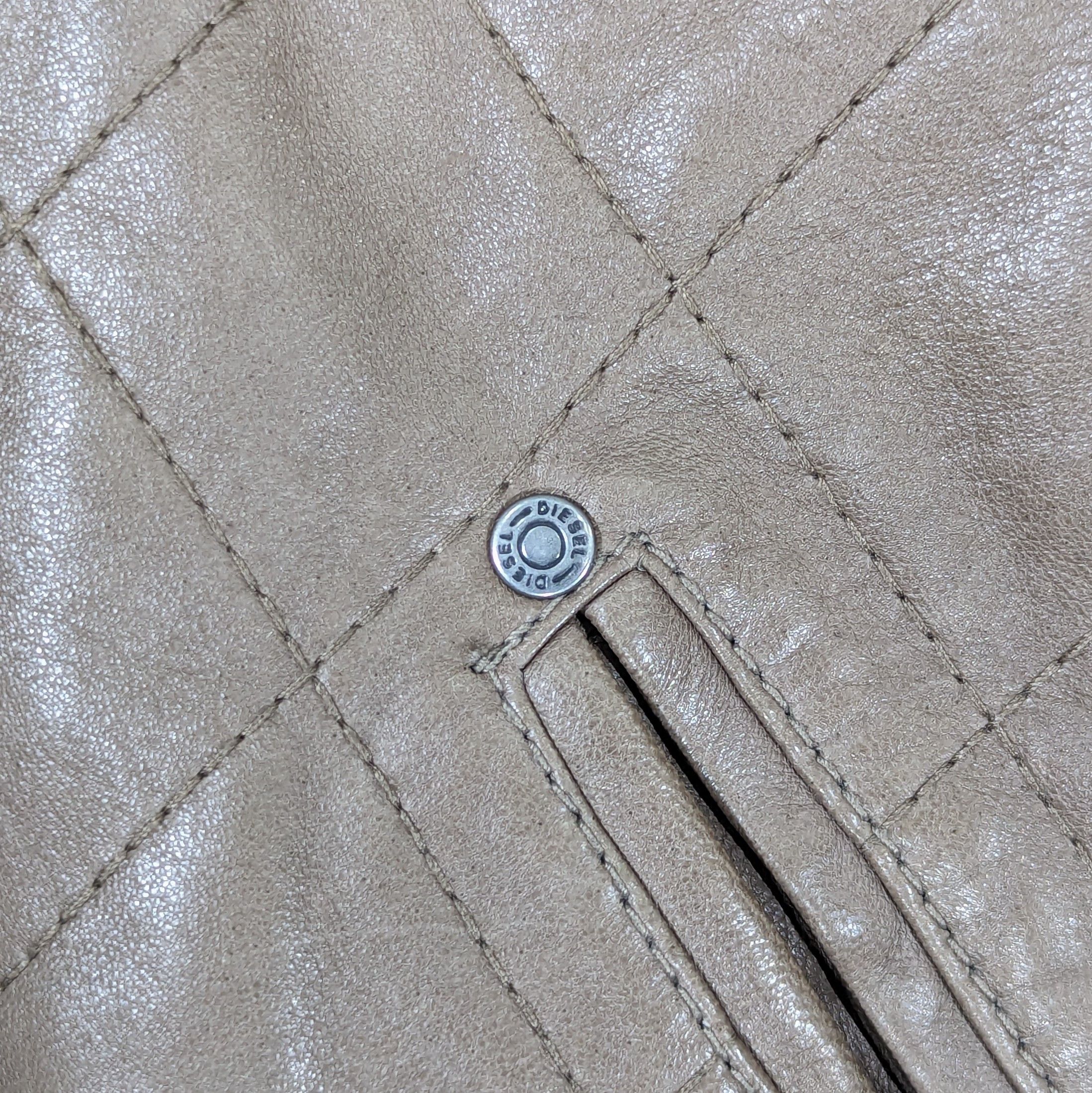 Diesel Diesel Reversible Leather and Polyester Jacket Beige Size S Size S / US 4 / IT 40 - 6 Thumbnail