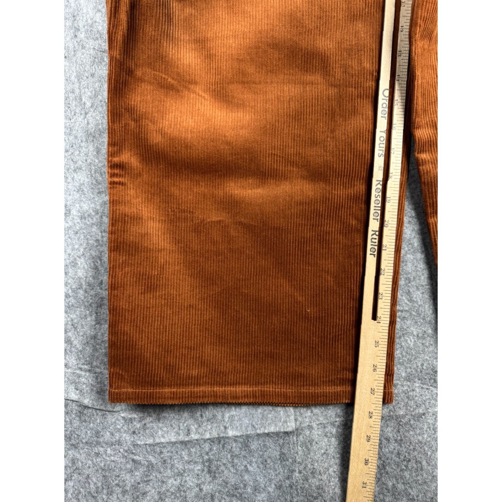 Vintage Amour Vert Pants Women's 12 Brown Wide Leg Utility Corduroy Relaxed NWT Size 34" / US 12 / IT 48 - 7 Thumbnail