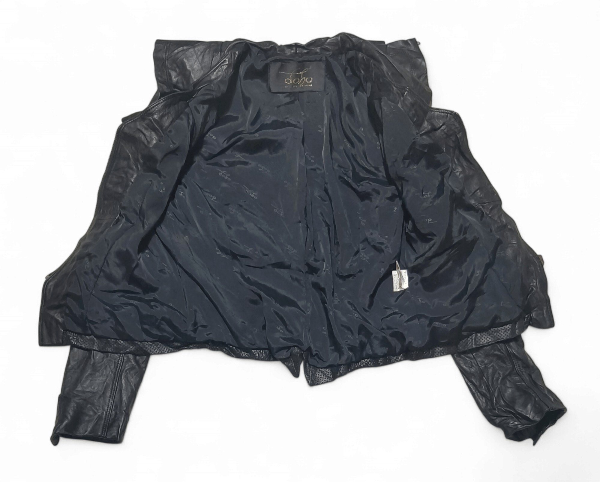 Vintage Vintage Y2K DOHO Women's Sheepskin Crumpled Leather Jacket Size S / US 4 / IT 40 - 3 Thumbnail