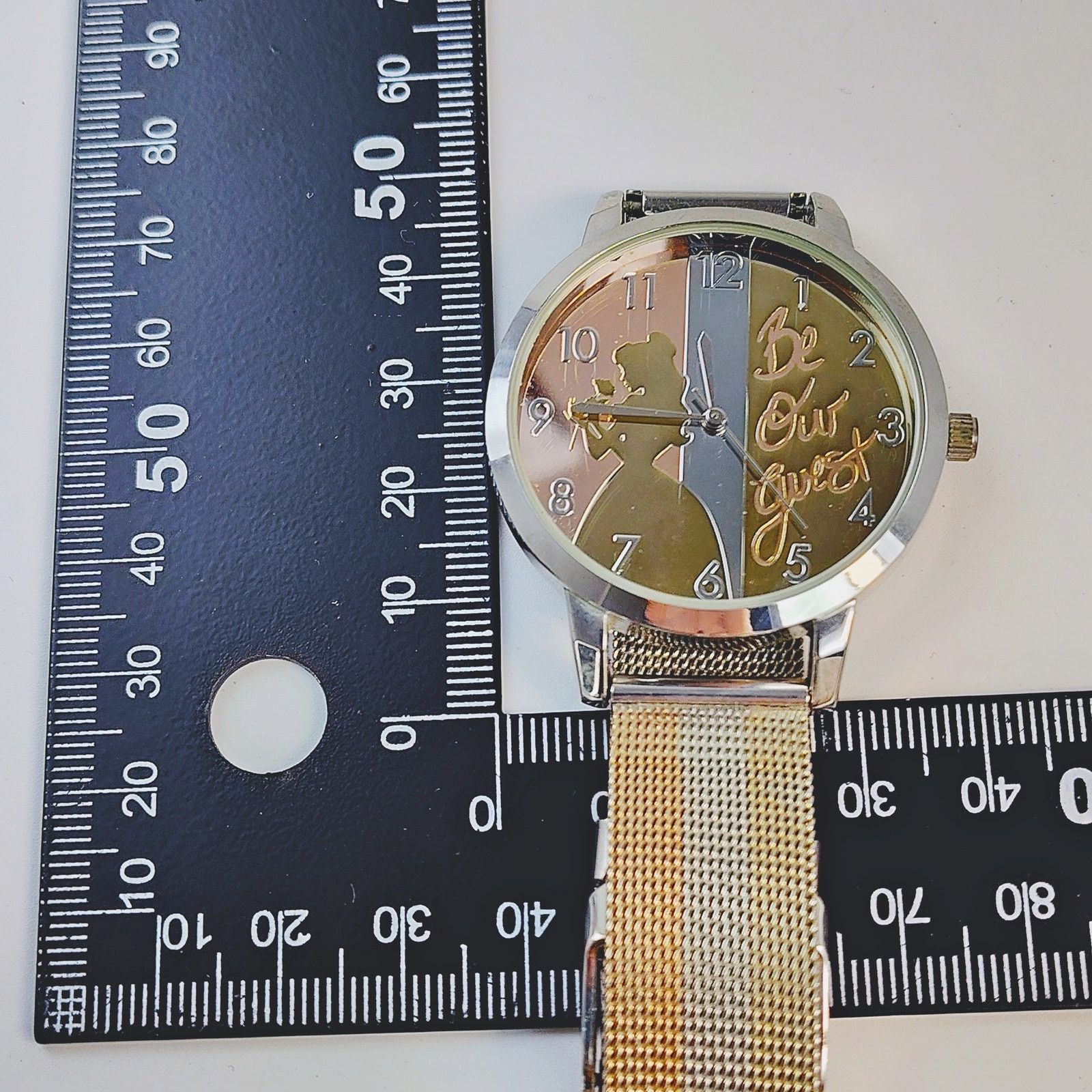 Disney Disney Belle Be Our Guest Watch Round Silver Tan Size ONE SIZE - 8 Thumbnail
