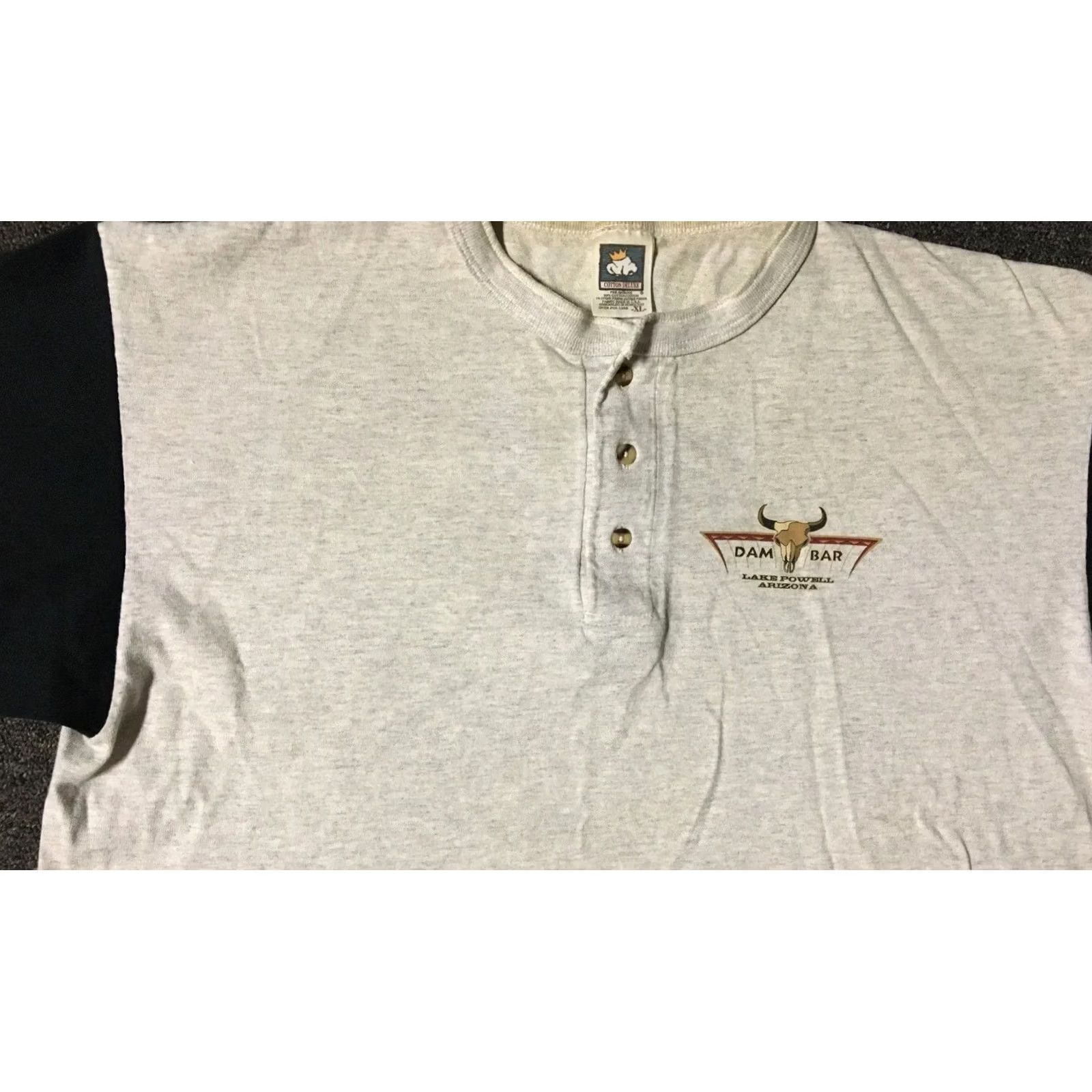 Vintage VINTAGE Lake Powell Dam Bar Faded Shirt XL Gray/BW Biker Grunge 90s USA Arizona Motorcycle Graphic Tee Mens Size US XL / EU 56 / 4 - 6 Thumbnail