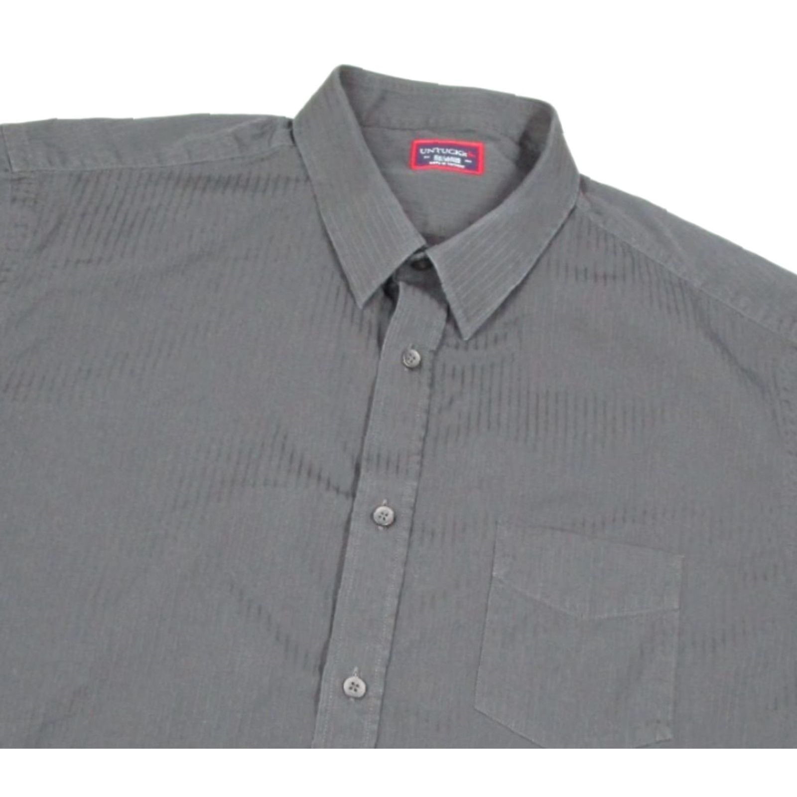 UNTUCKit UNTUCKit Mens Shirt 2XL Black Striped Button Up Long Sleeve Work Casual Size US XXL / EU 58 / 5 - 2 Thumbnail