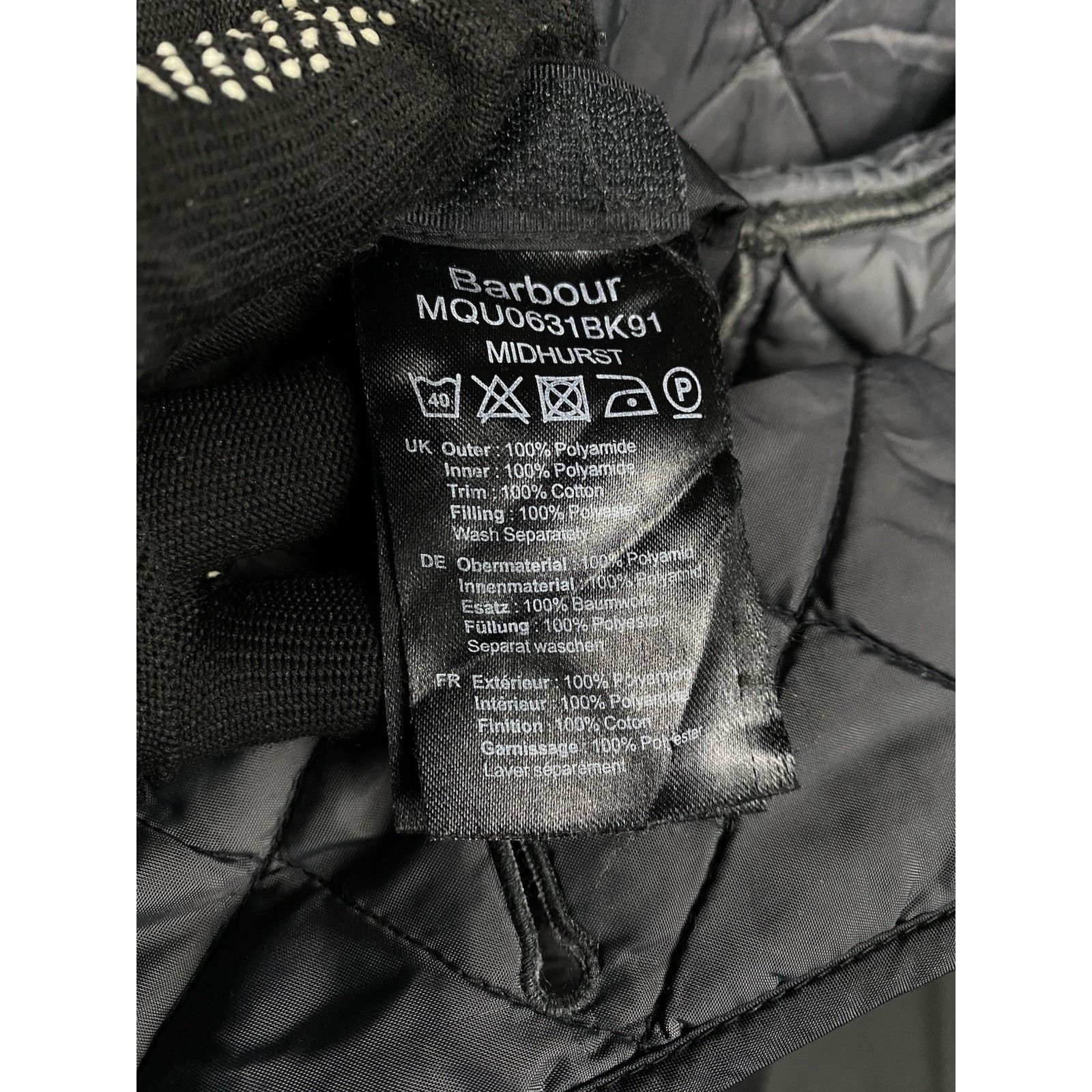 Barbour Barbour Midhurst Men's Black Quilted Jacket Size M Size US M / EU 48-50 / 2 - 11 Thumbnail