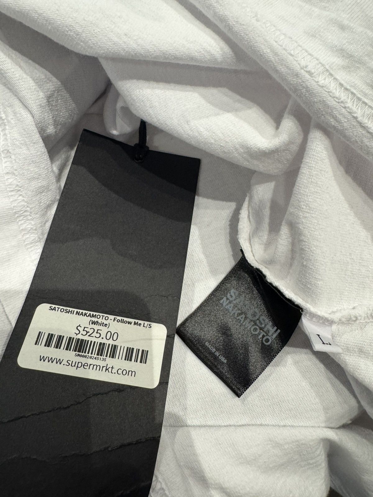 Satoshi Nakamoto Satoshi Nakamoto Follow Me Long Sleeve Tee Shirt White Size US L / EU 52-54 / 3 - 3 Thumbnail