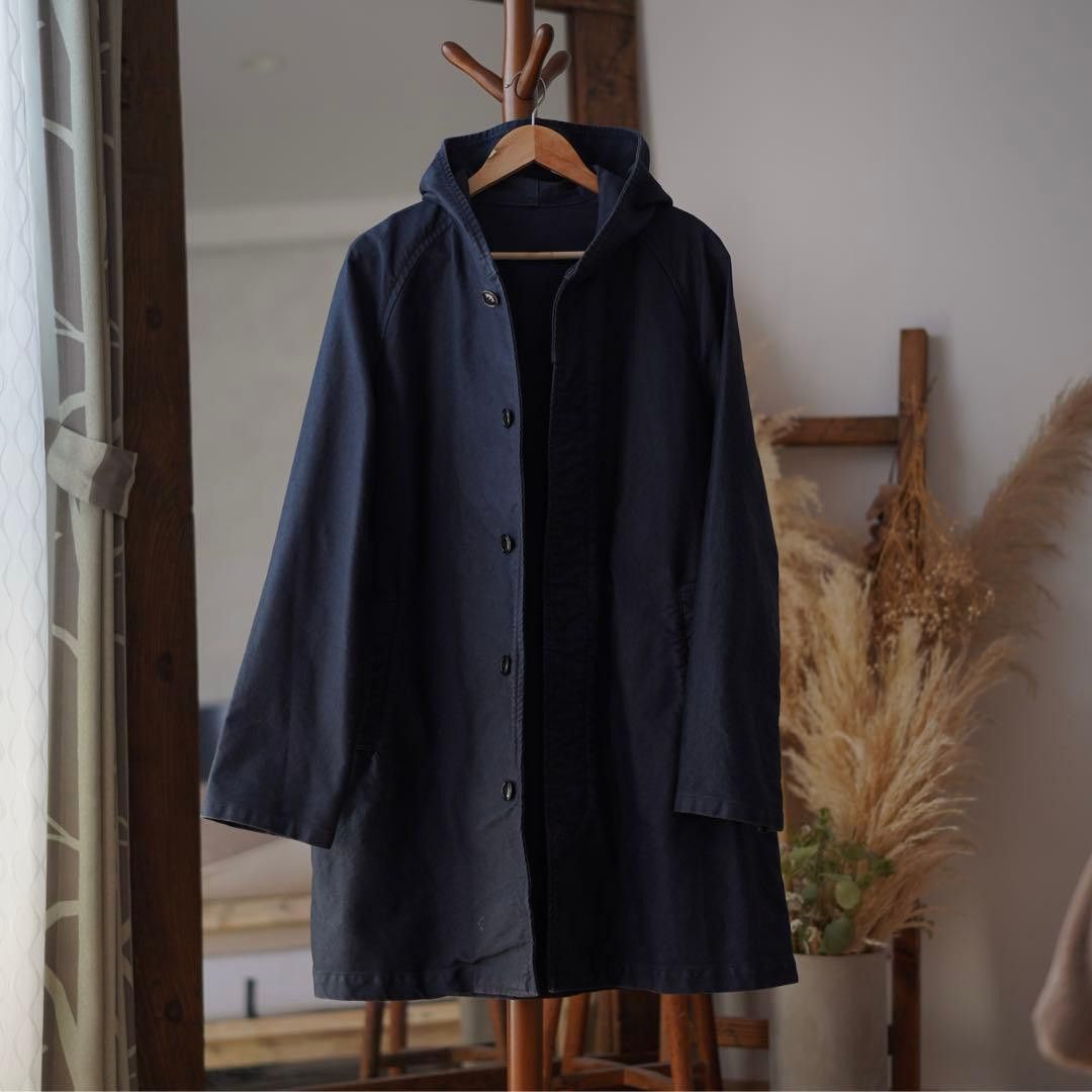 John Alexander Skelton CONFECT Sulfur Dyed Moleskin Hooded Coat Size US L / EU 52-54 / 3 - 1 Thumbnail