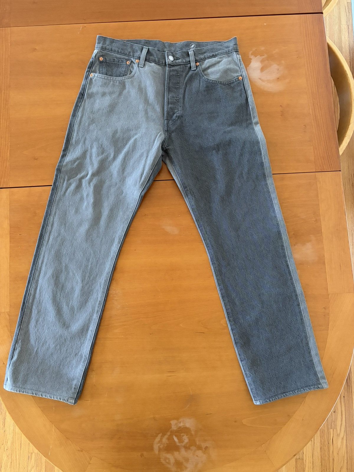 Levi's Levis 501 Mens 33x30 Two Tone Gray Color Block Black Tab Size US 33 - 1 Thumbnail