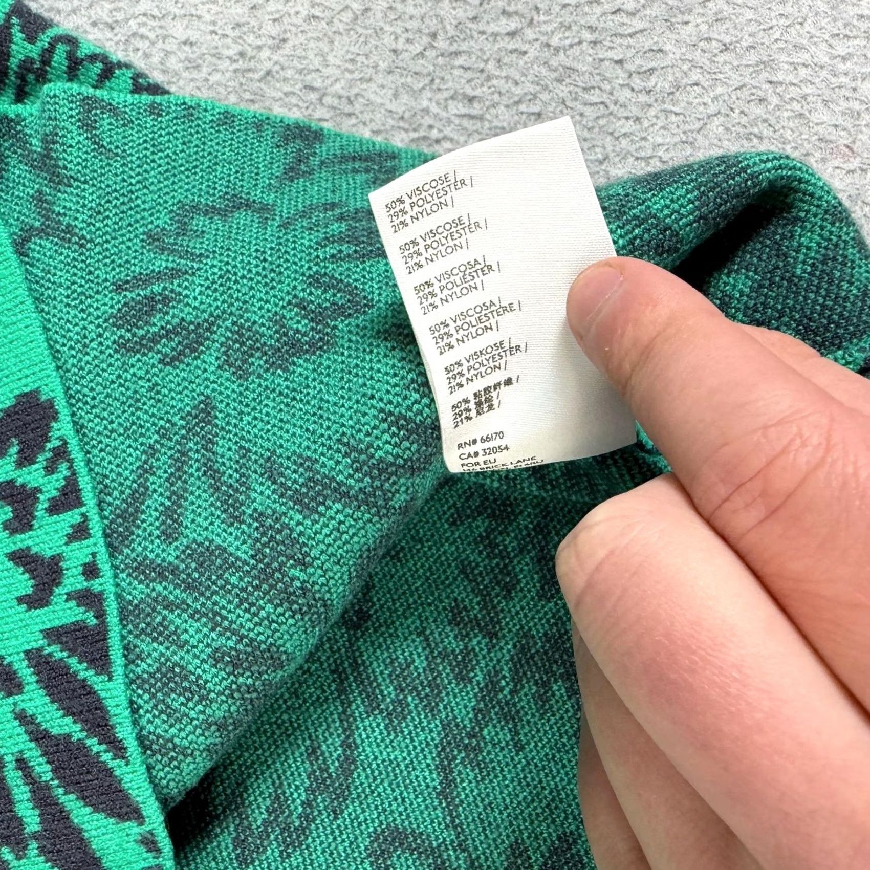Vintage Maeve by Anthropologie Sweater Women XS Green Mock Neck Floral Knit Pullover Bohemian Size XS / US 0-2 / IT 36-38 - 5 Thumbnail