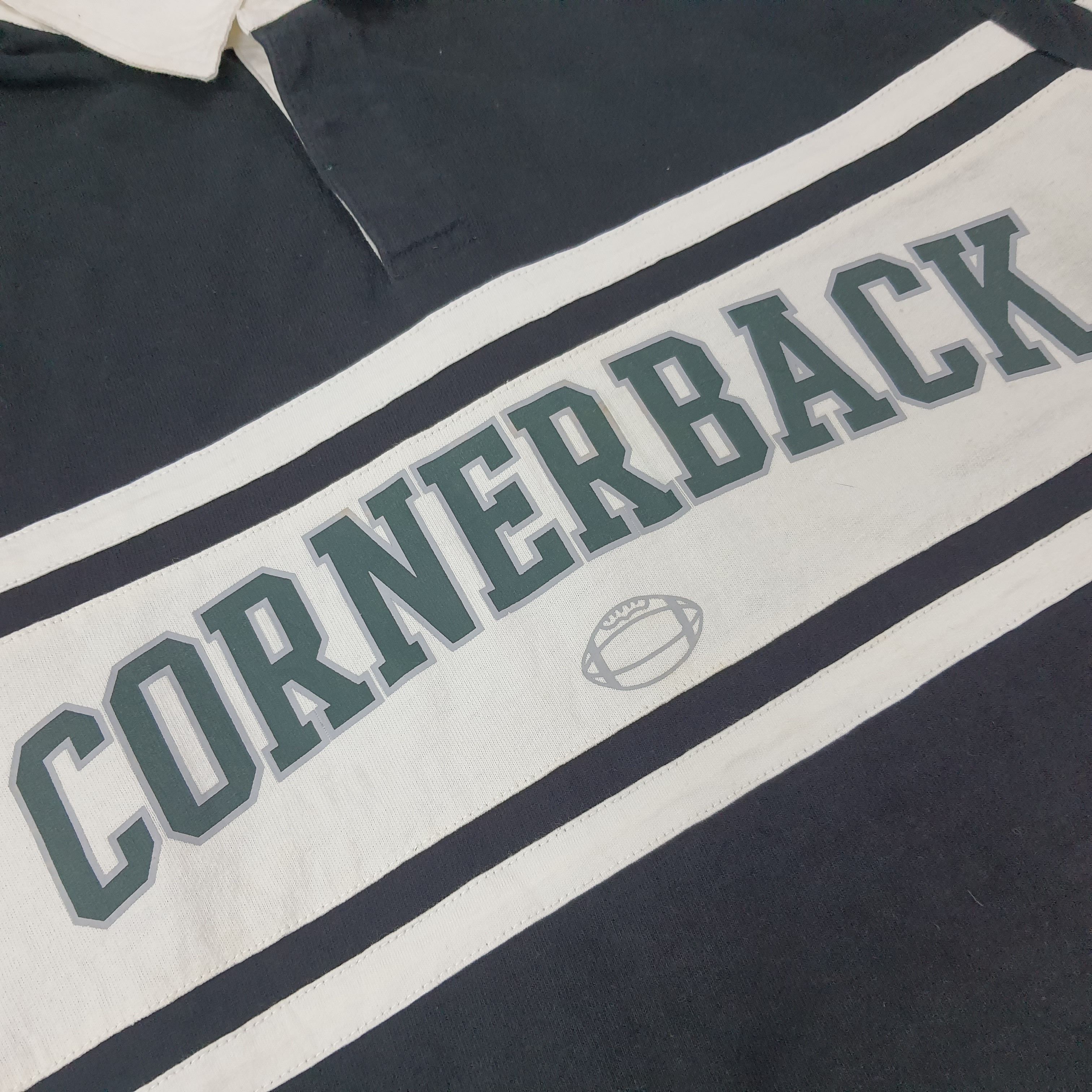 Vintage Vintage Cornerback American Football Polo Shirt C267N70 Size US M / EU 48-50 / 2 - 2 Thumbnail