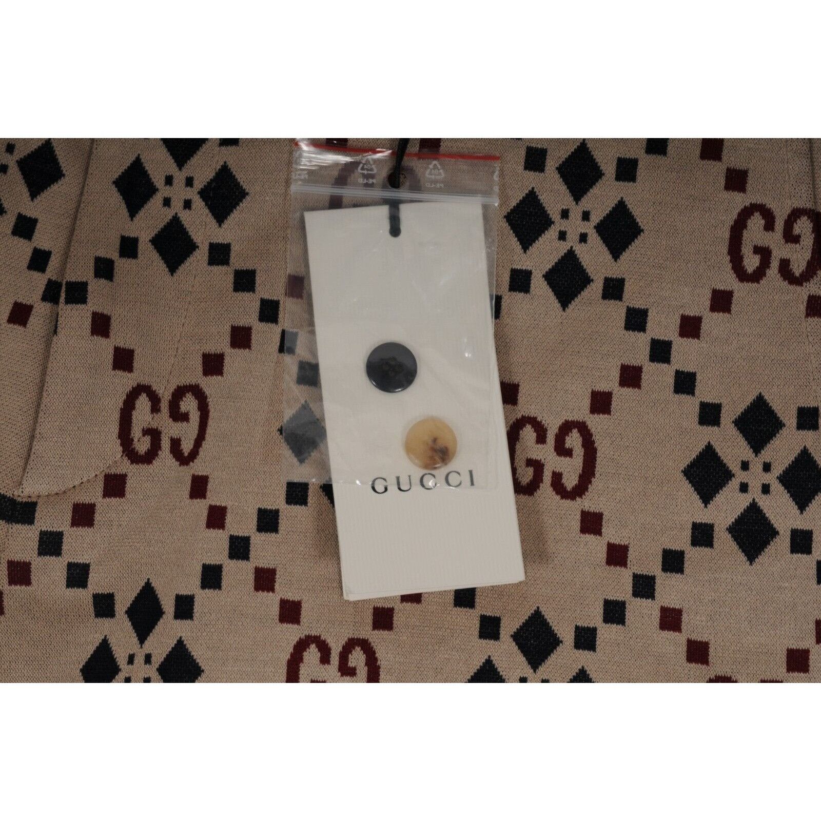 Gucci Bermuda Macro GG Logo Shorts Beige Green Size US 34 / EU 50 - 6 Thumbnail