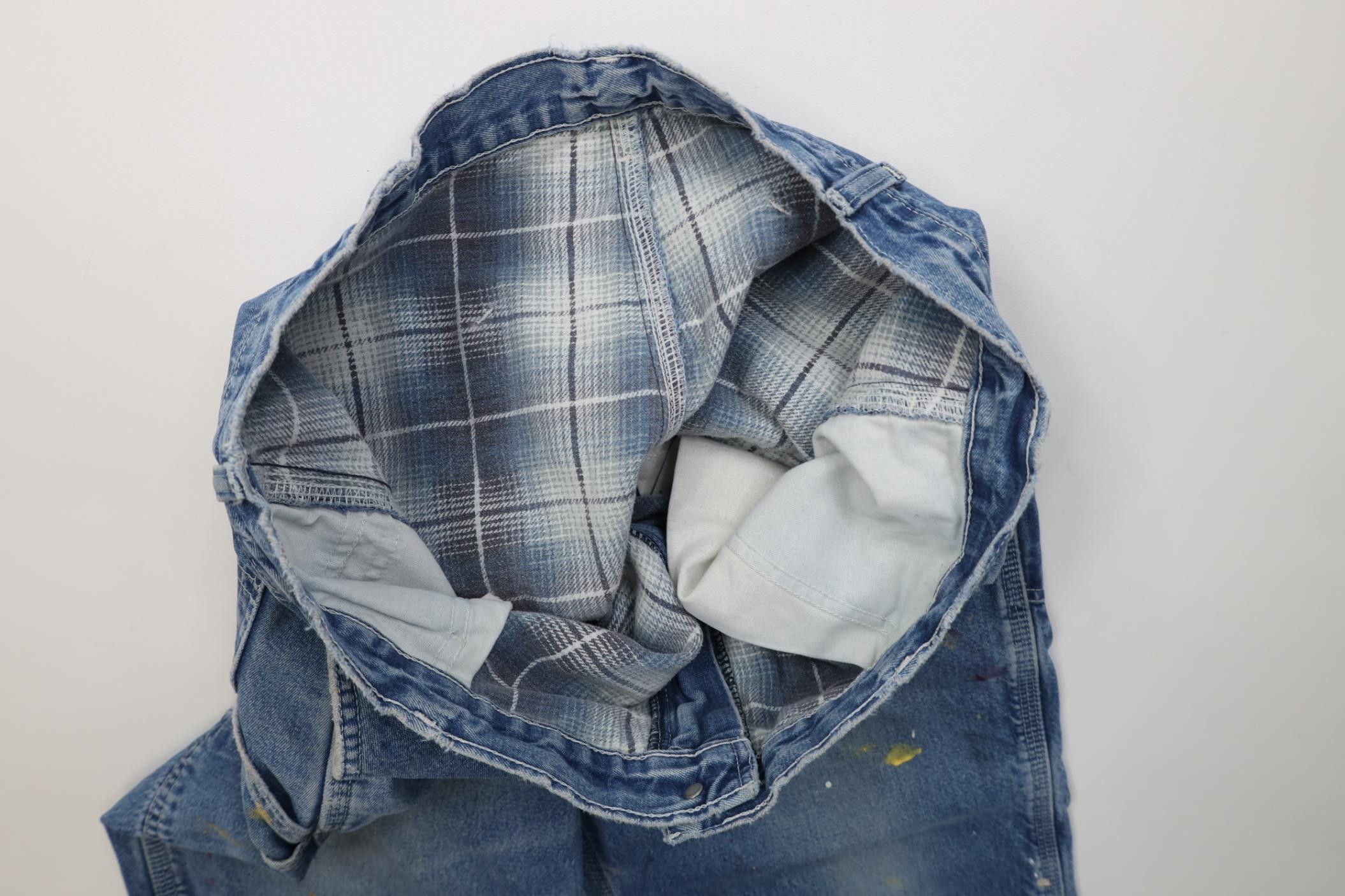 Carhartt Vintage 90s Carhartt Flannel Lined Wide Leg Dungaree Jeans Size US 36 / EU 52 - 10 Thumbnail