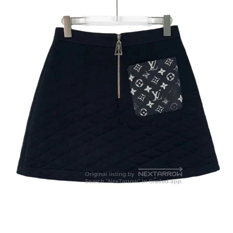 Louis Vuitton Louis Vuitton Black Cotton Women's Skirt . Size 23" - 2 Thumbnail