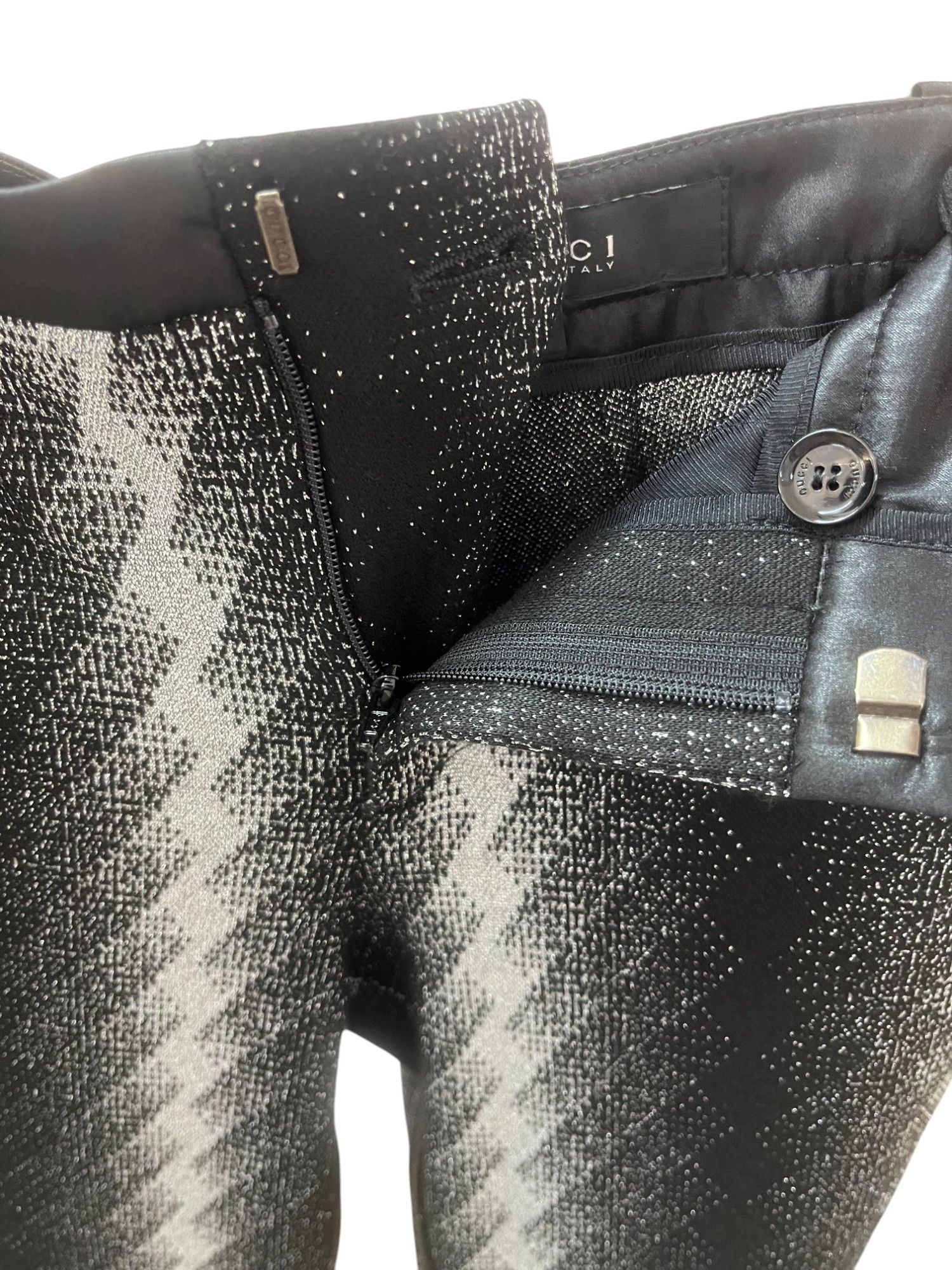 Gucci Gucci By Tom Ford Black And Silver Tight Pants Size 27" / US 4 / IT 40 - 4 Thumbnail