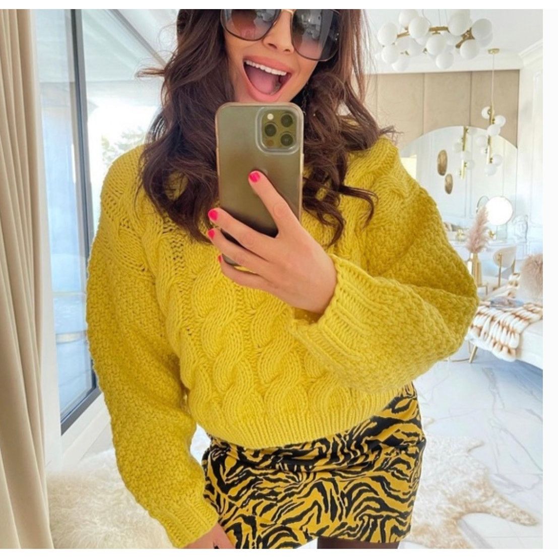 Zara ZARA BLOGGER FAVORITE CABLE KNIT SWEATER Size S / US 4 / IT 40 - 1 Thumbnail
