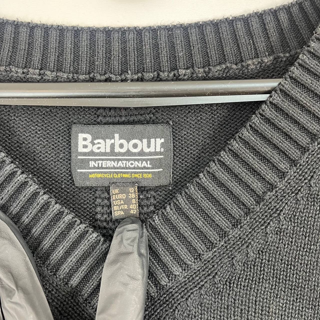 Barbour Barbour International Black V Neck Knit Sweater Womens Sz M Size M / US 6-8 / IT 42-44 - 3 Thumbnail