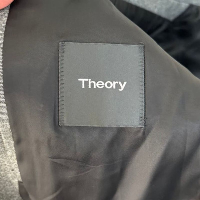 Theory Theory Mens Rodolf Heathered Gray Two Button Blazer Jacket Size 42R - 7 Thumbnail